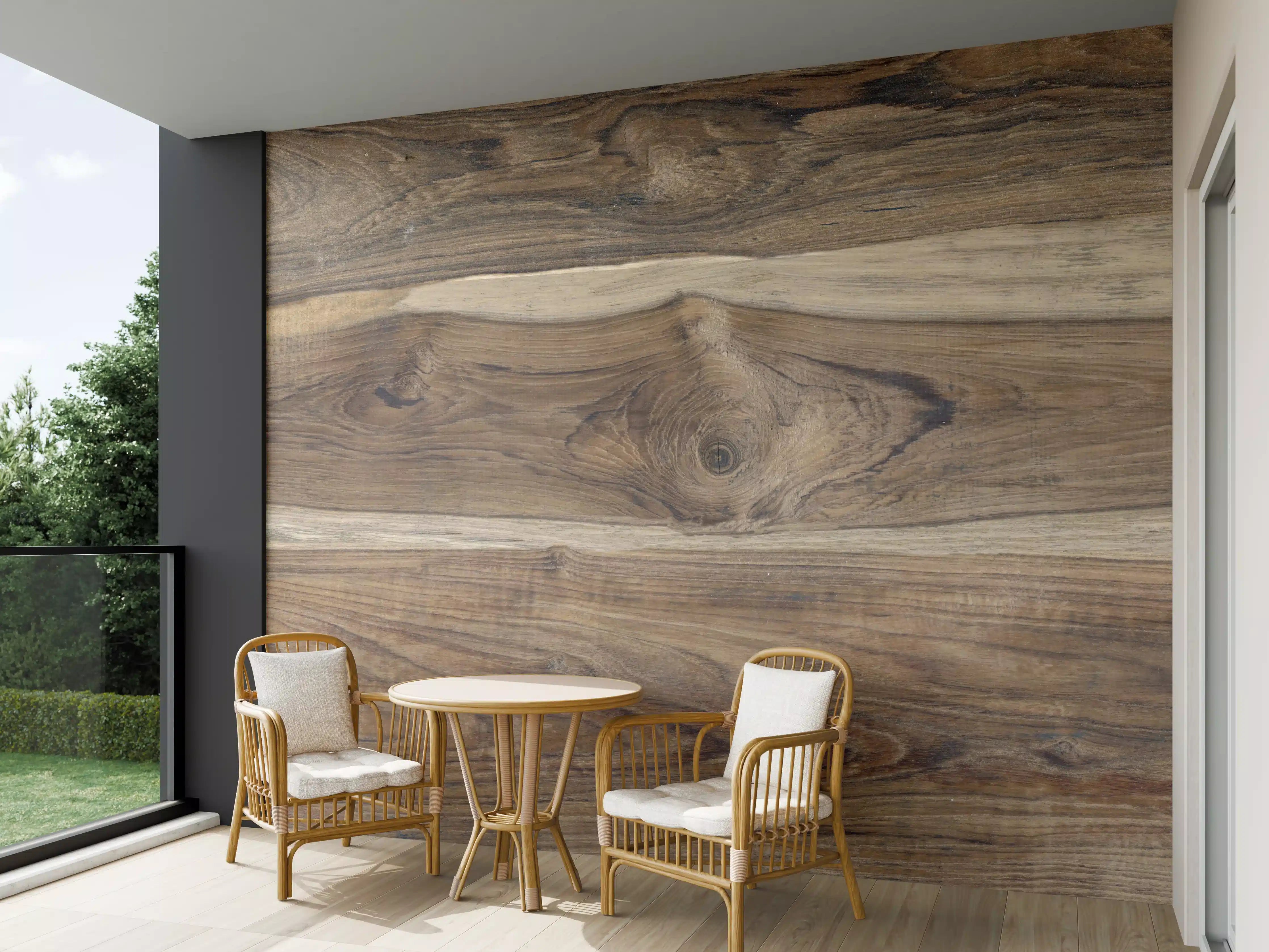Wandverkleidung außen - Dunkle Holzoptik
