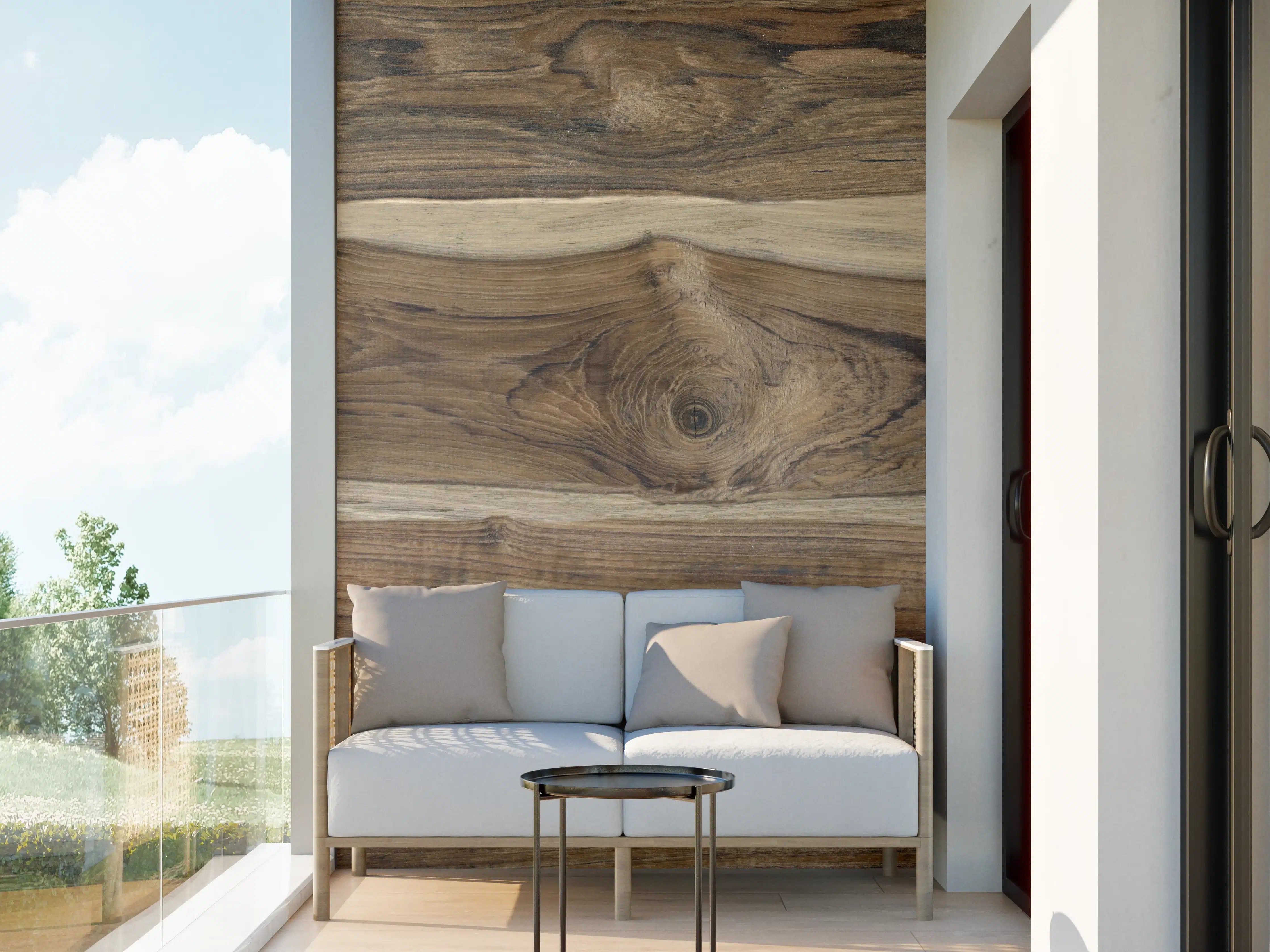 Wandverkleidung außen - Dunkle Holzoptik