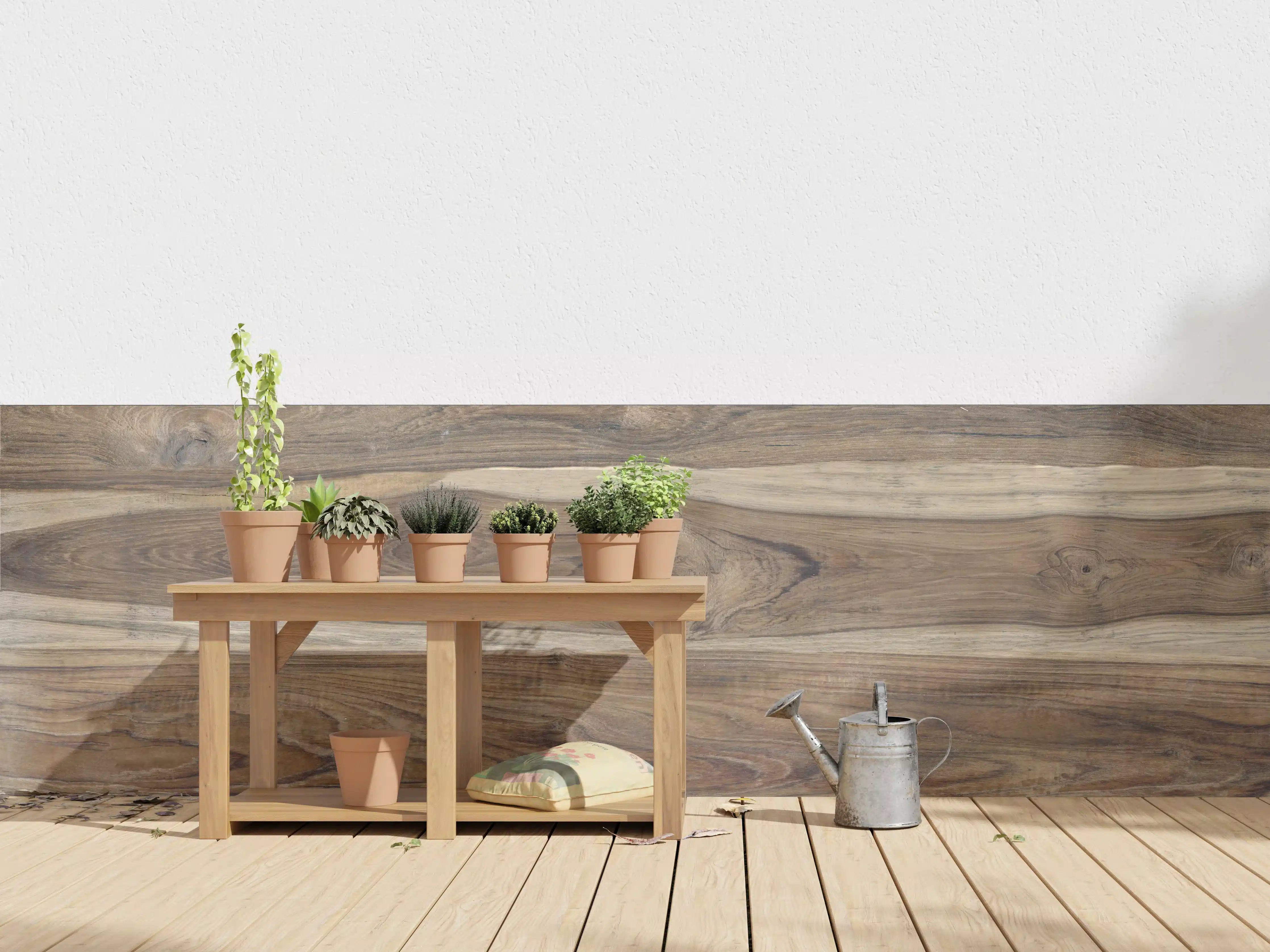 Wandverkleidung außen - Dunkle Holzoptik