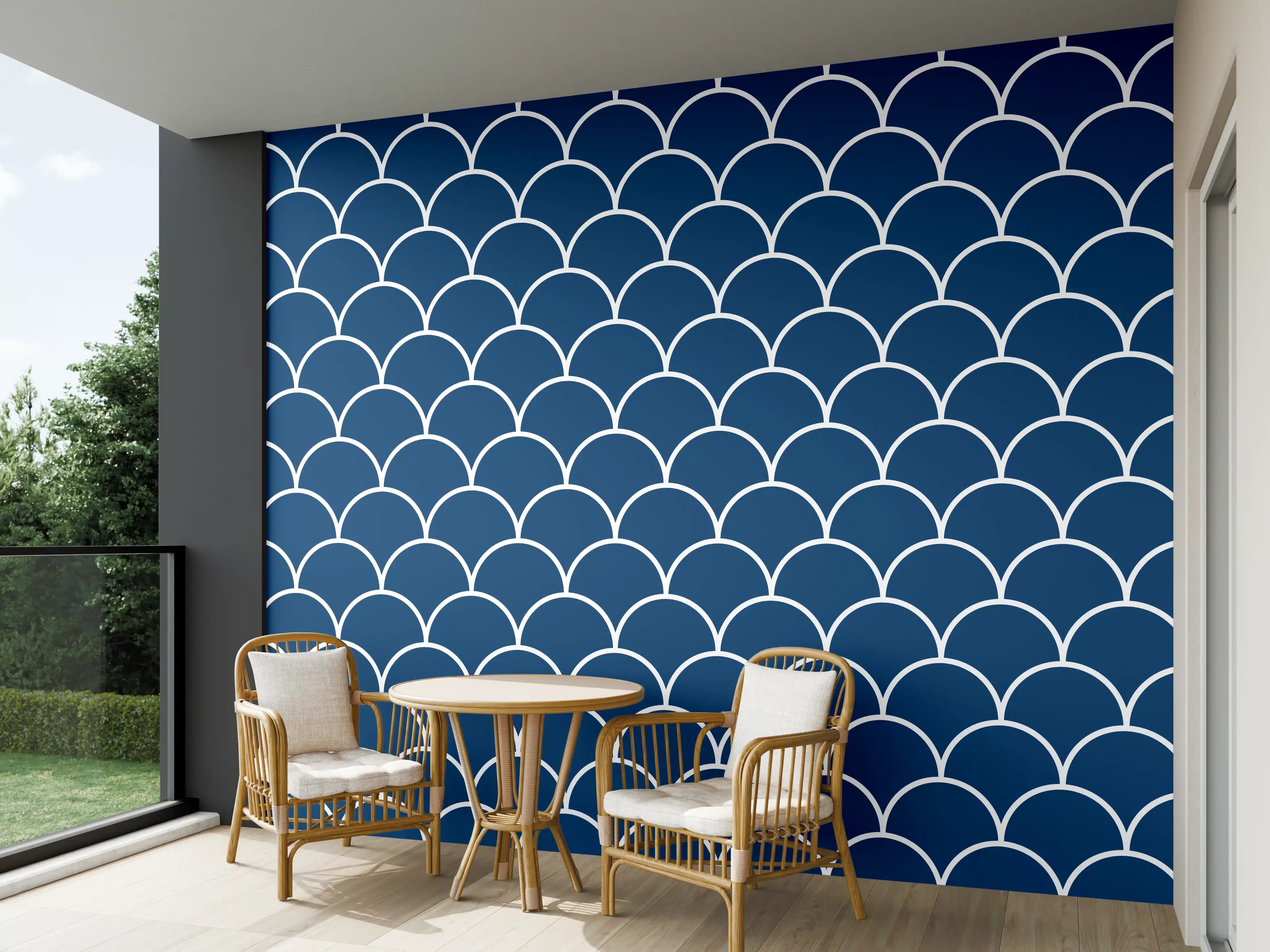 Wandverkleidung außen - Dunkles Blau Mediterran