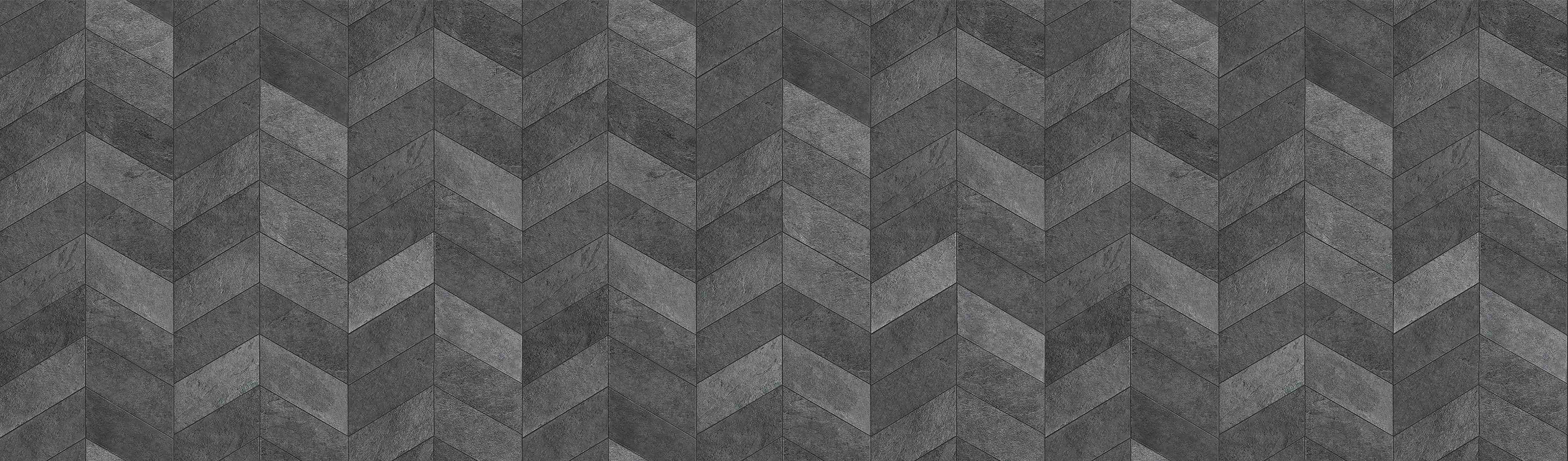 Wandverkleidung außen-Dunkles Zickzack-Muster aus Beton