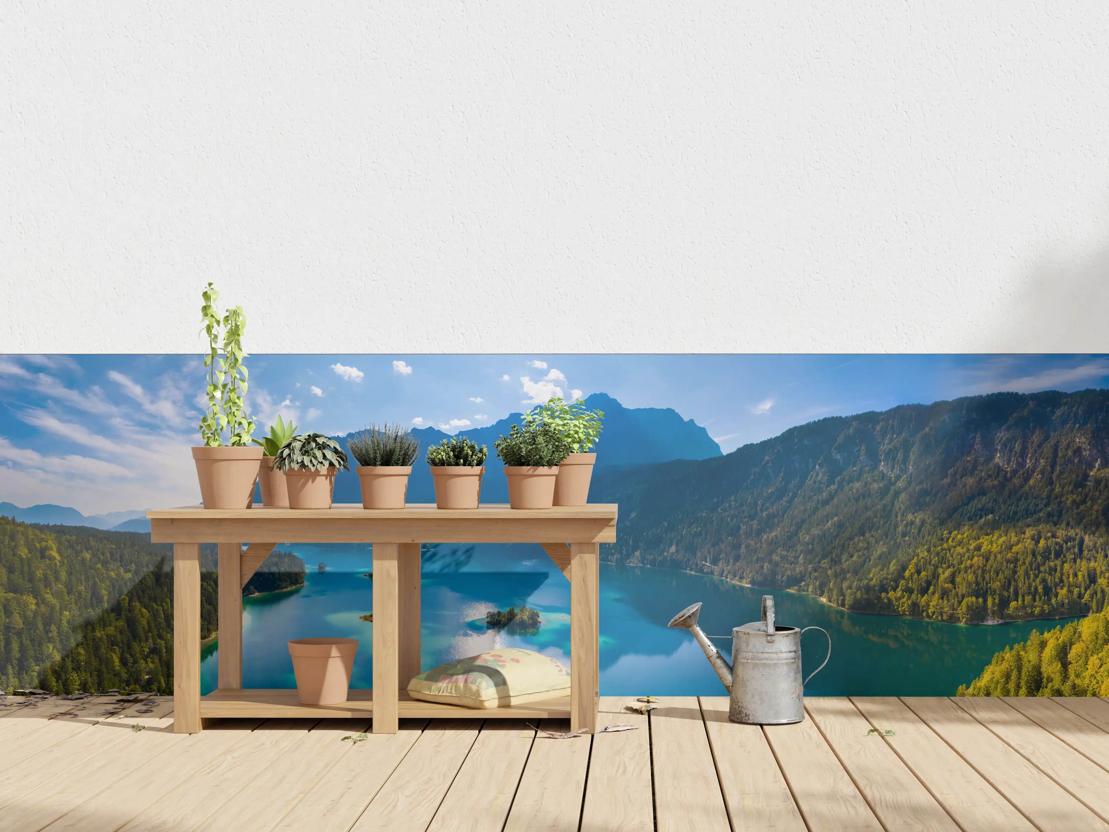 Wandverkleidung außen - Eibsees mit der Zugspitze im Hintergrund