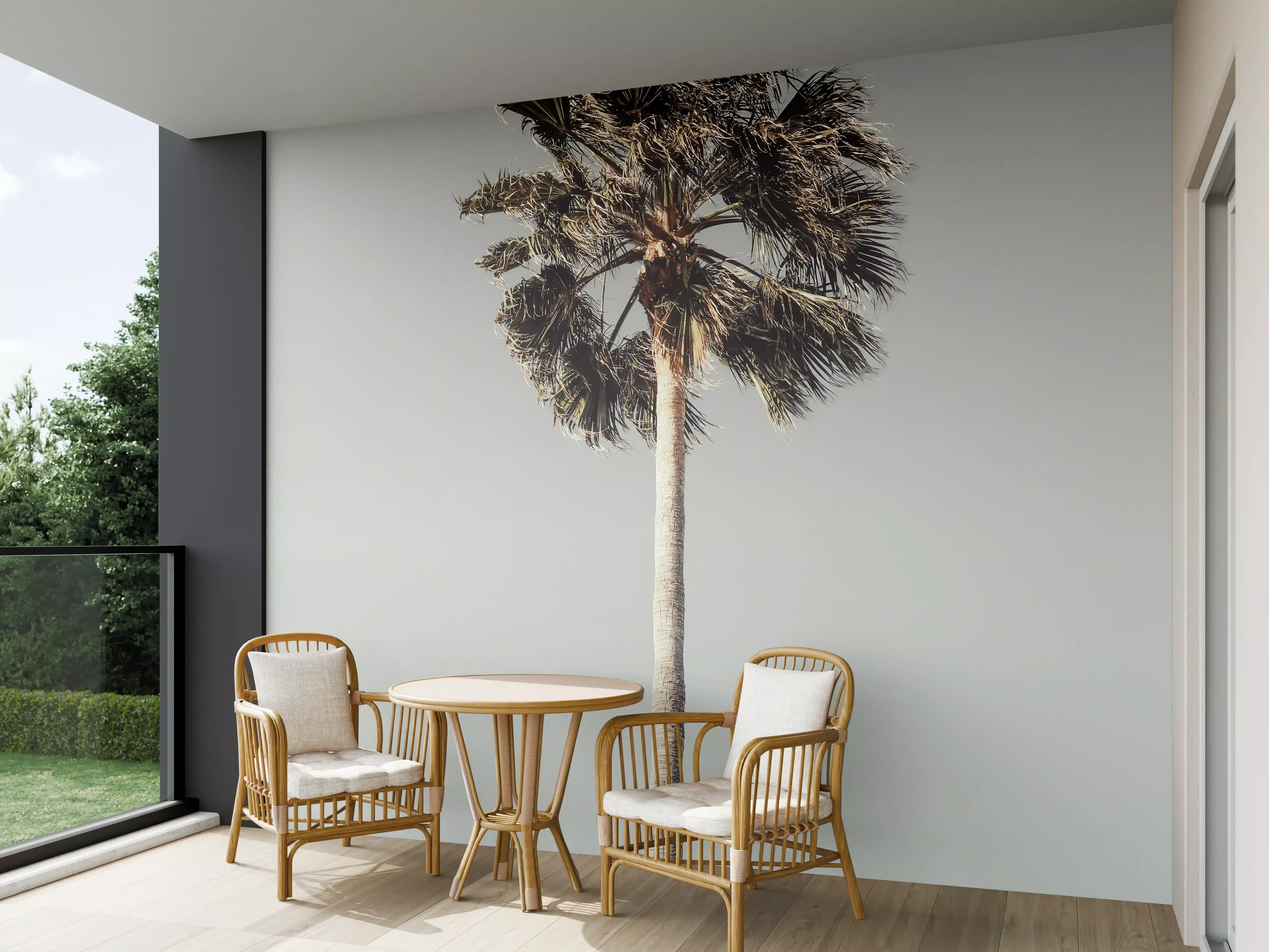 Wandverkleidung außen - Einfache Palme 