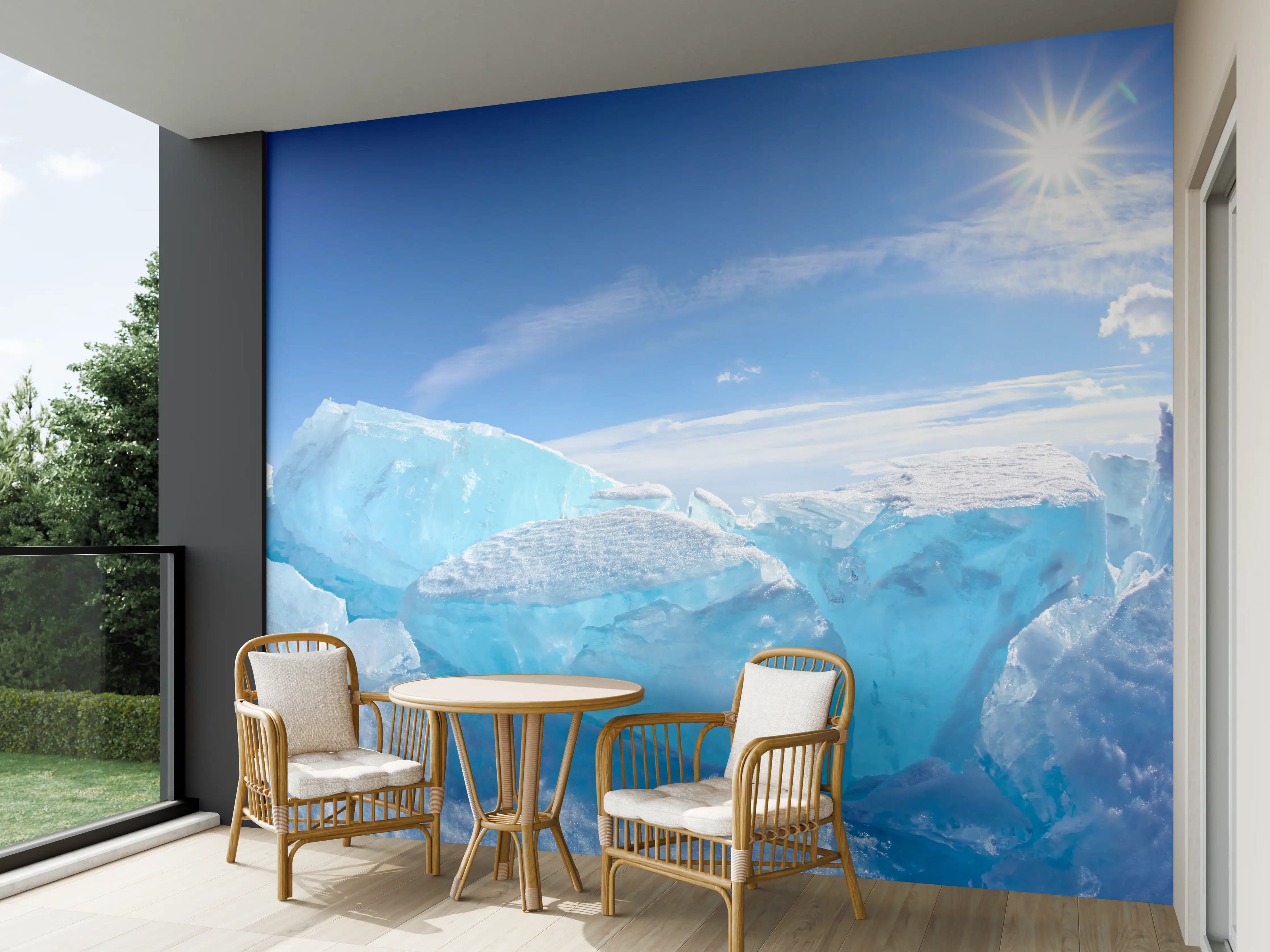 Wandverkleidung außen - Eisriff am Baikalsee
