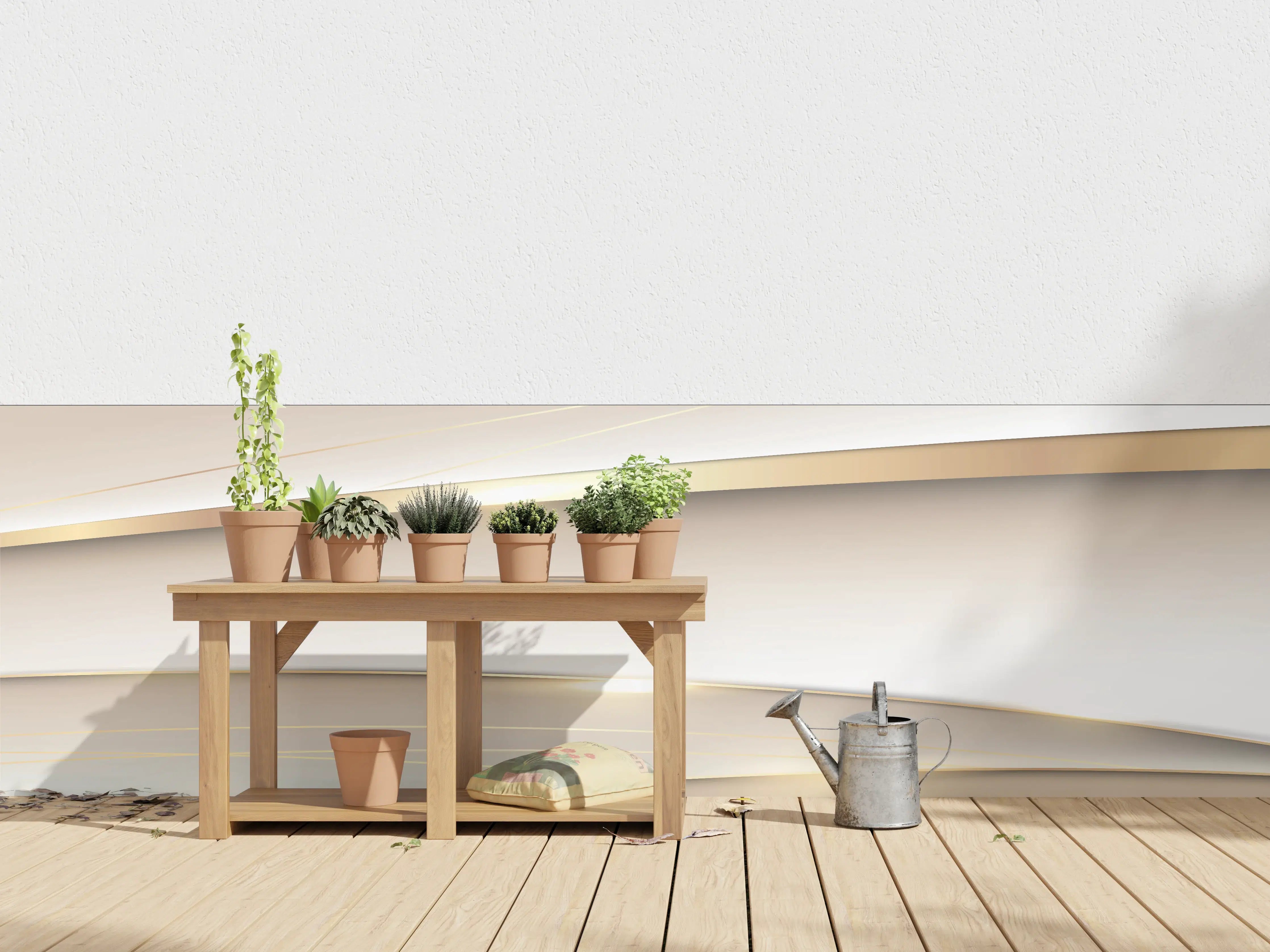 Wandverkleidung außen - Elegante Abstrakte Goldweiß Design