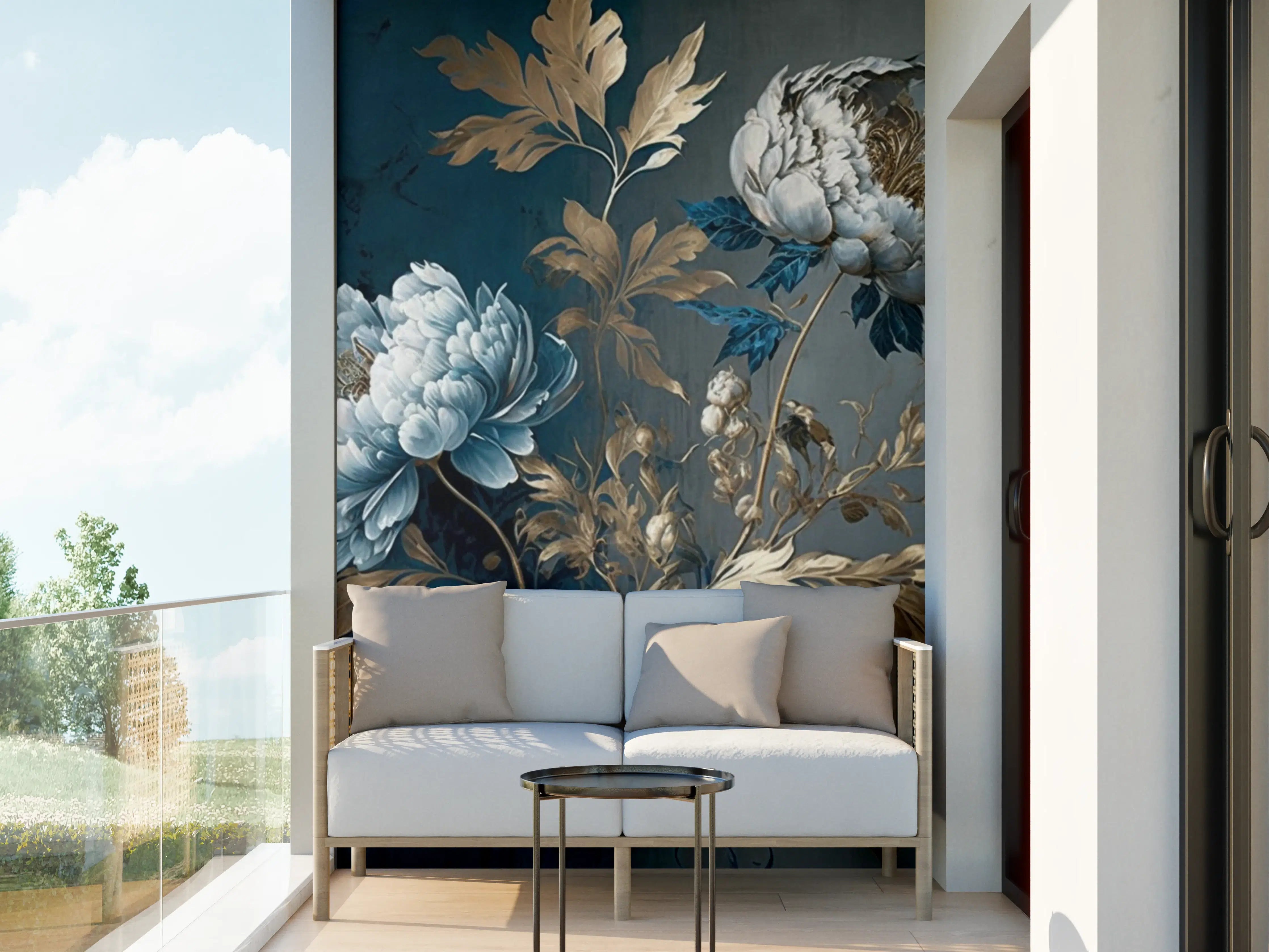Wandverkleidung außen - Elegante blumenreiche Wanddekoration