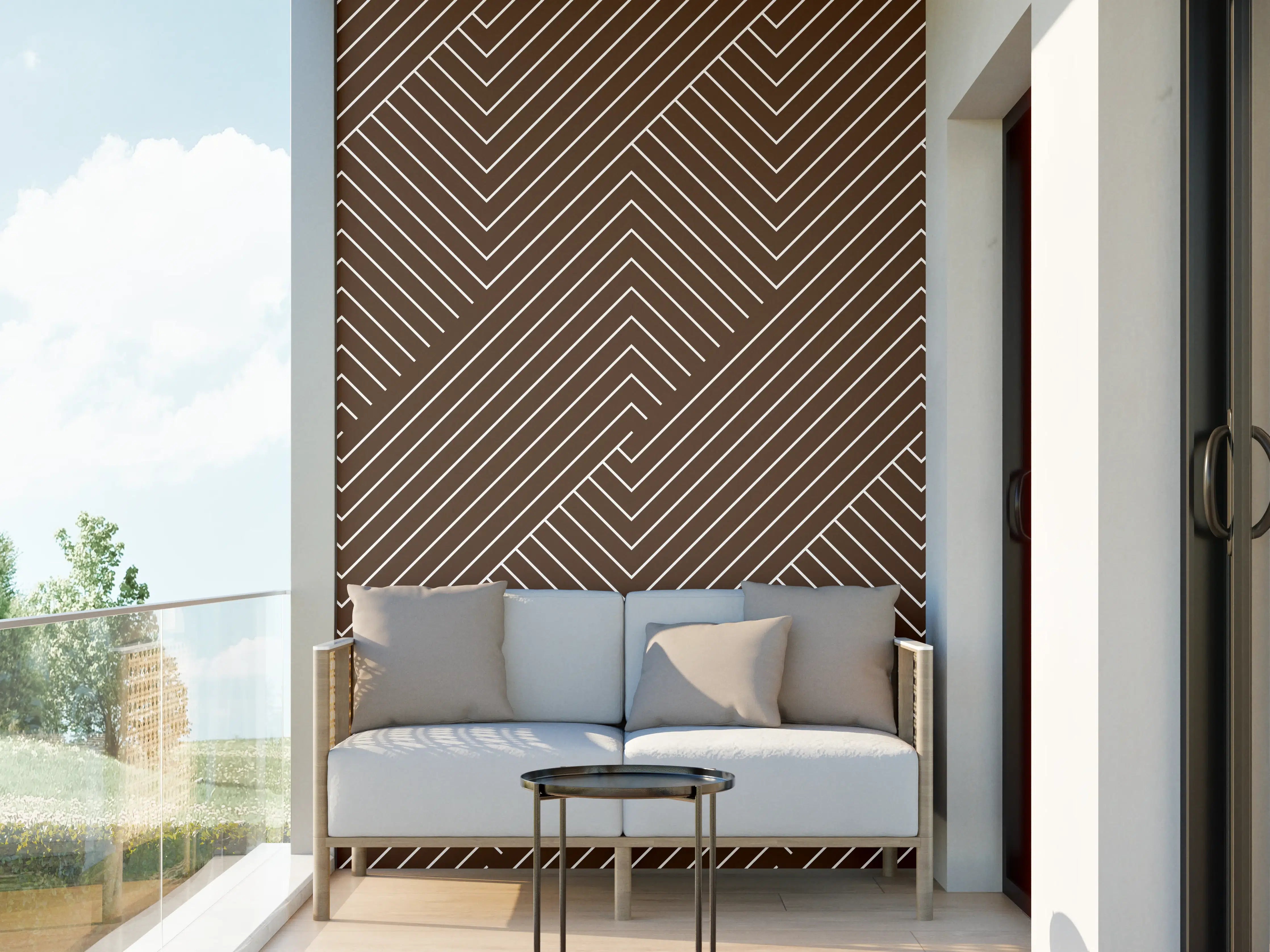 Wandverkleidung außen - Elegante geometrische Kaffeetafel