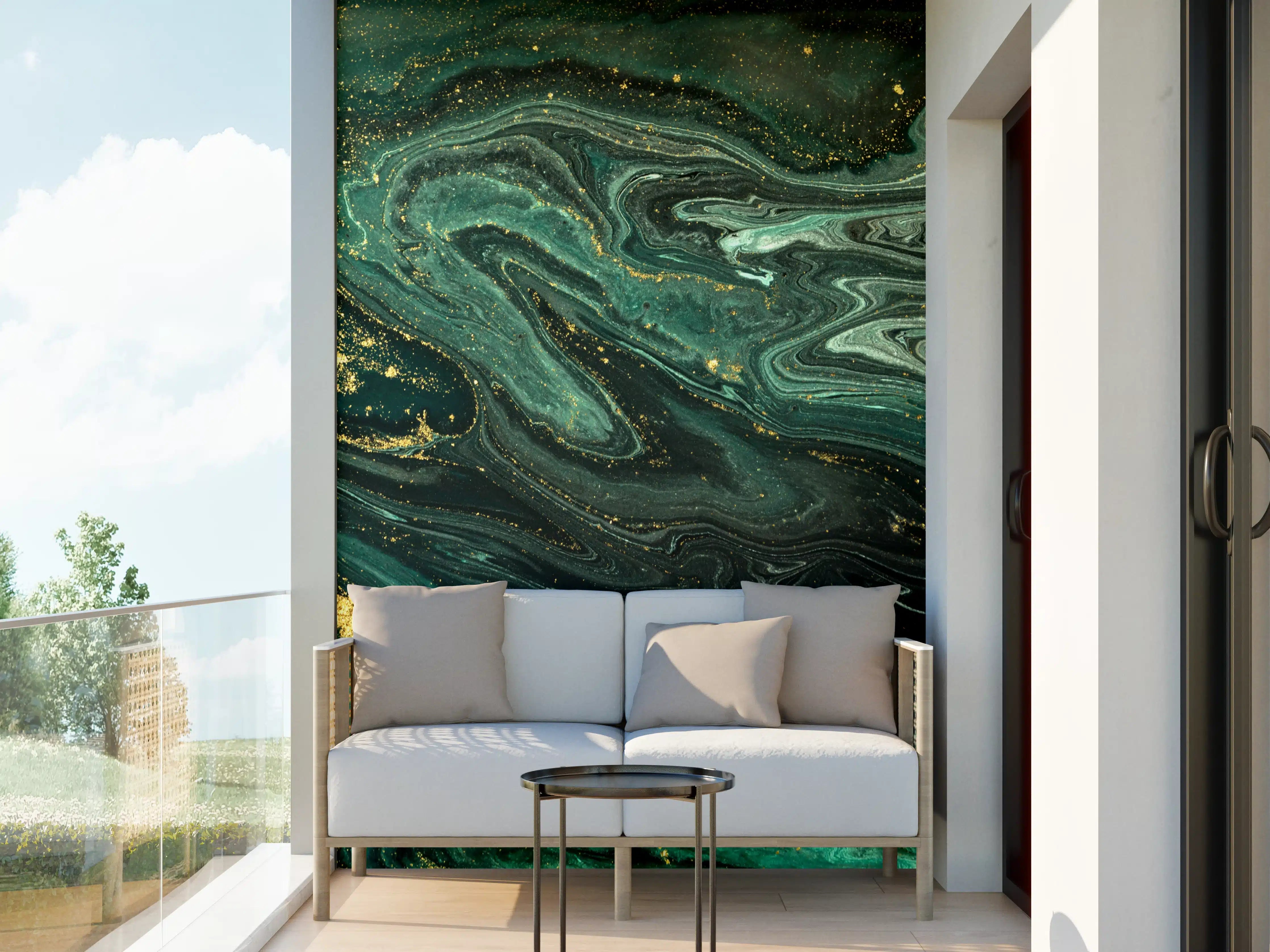 Wandverkleidung außen - Eleganter Grau-Weiße Marmor-Textur