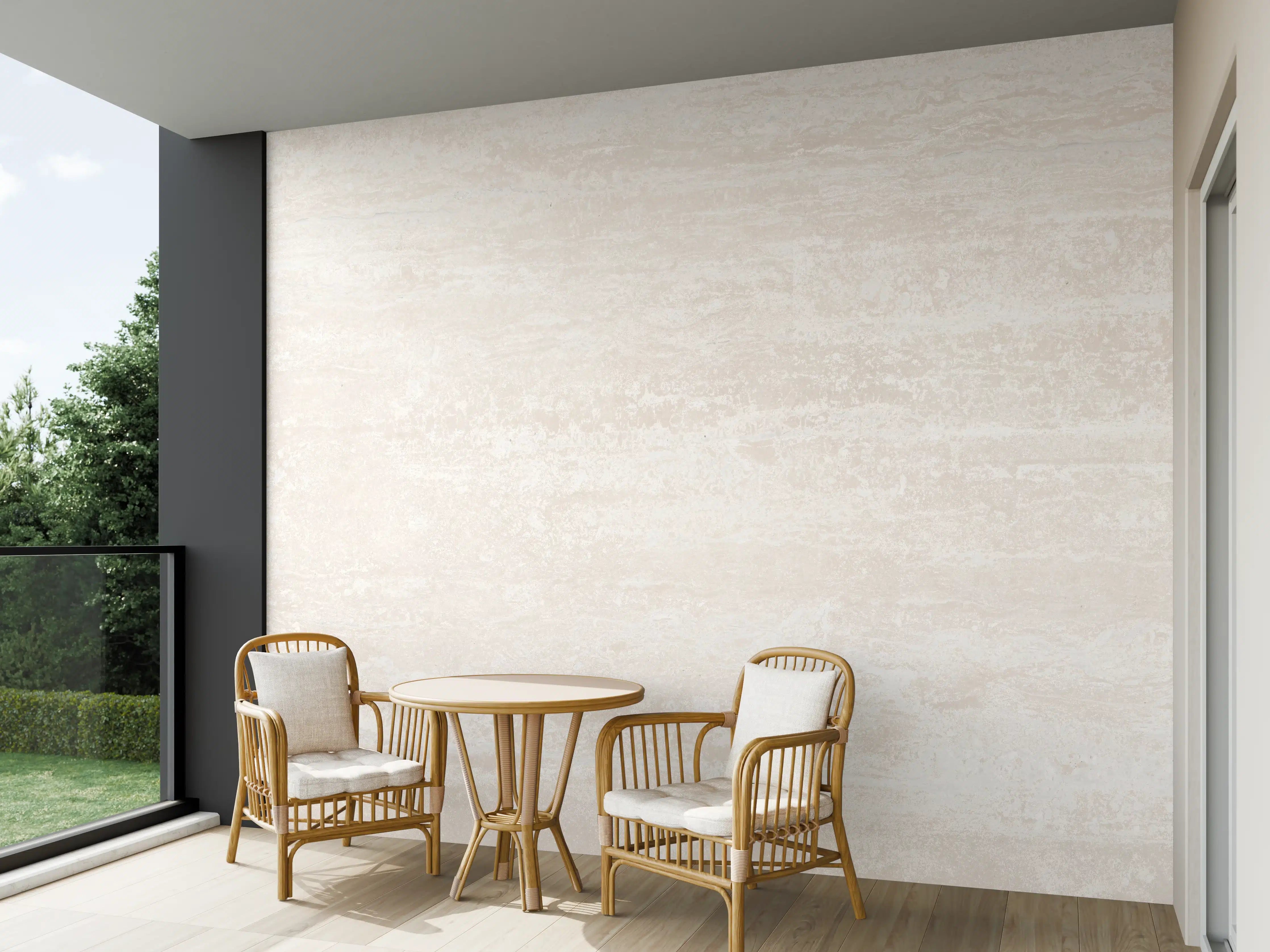 Wandverkleidung außen - Elfenbein beige Marmor