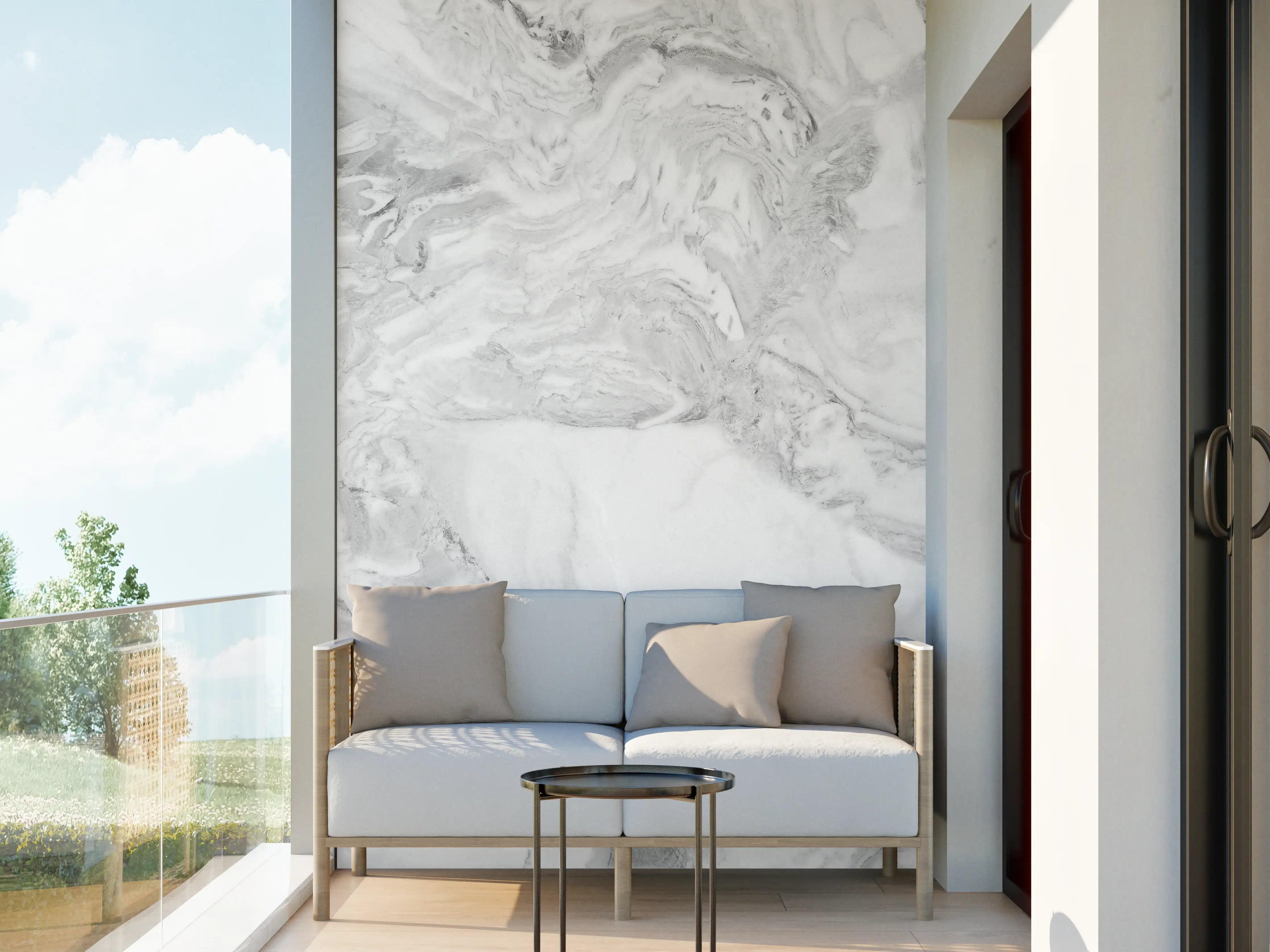 Wandverkleidung außen - Elfenbein italienischer Marmor