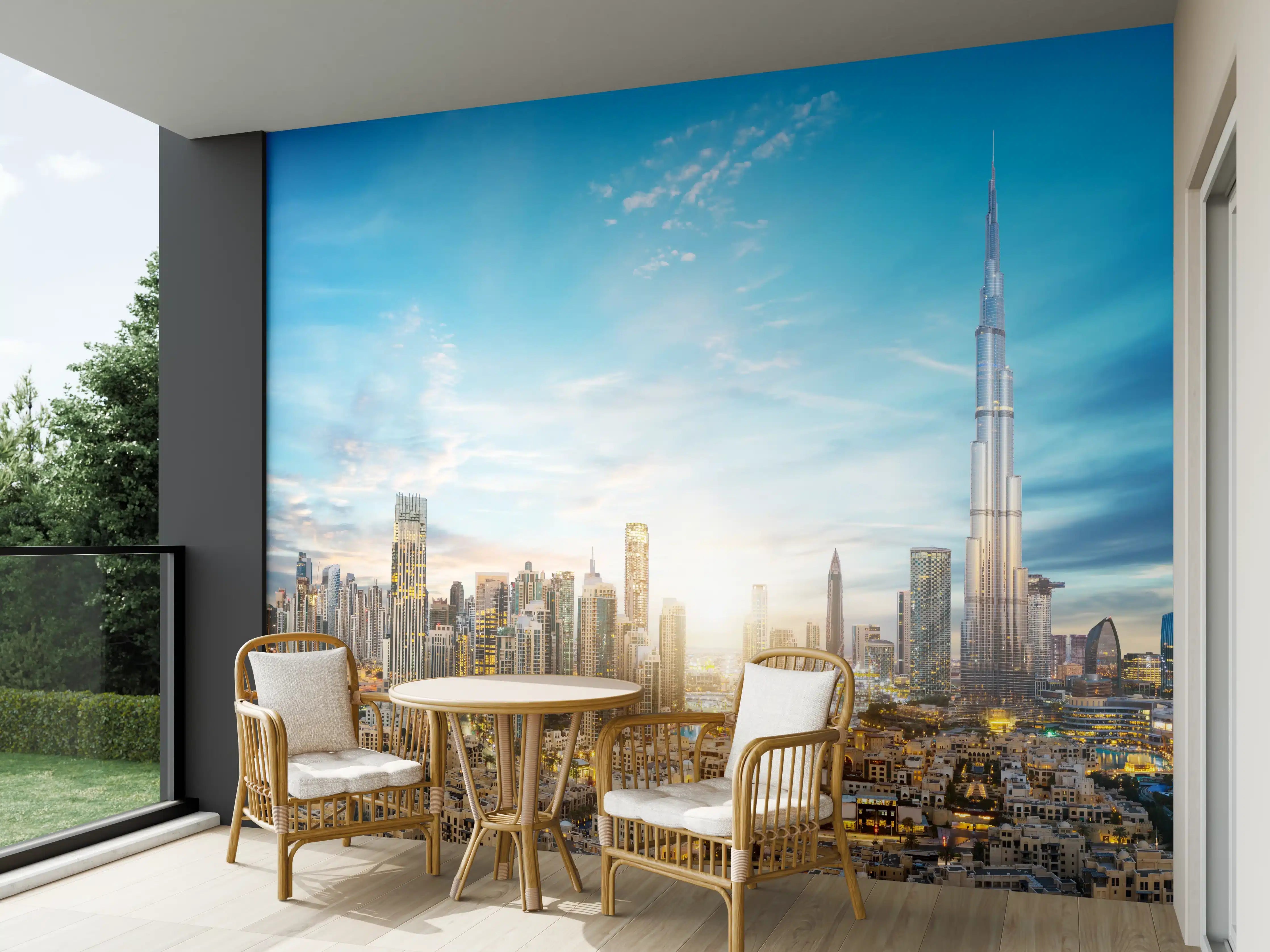 Wandverkleidung außen - Erstaunlicher Panoramablick auf Dubai