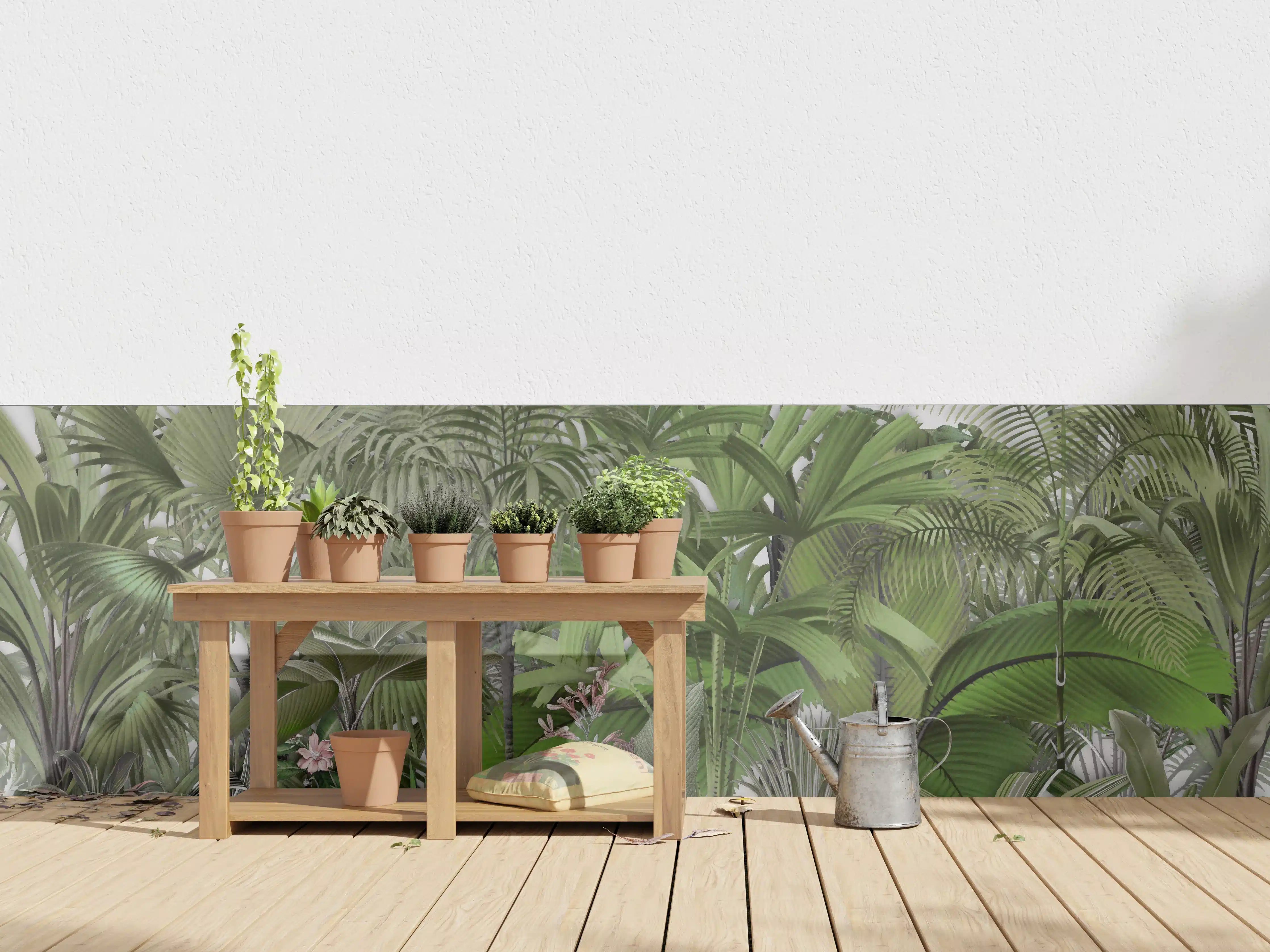 Wandverkleidung außen - Exotische Sträuche
