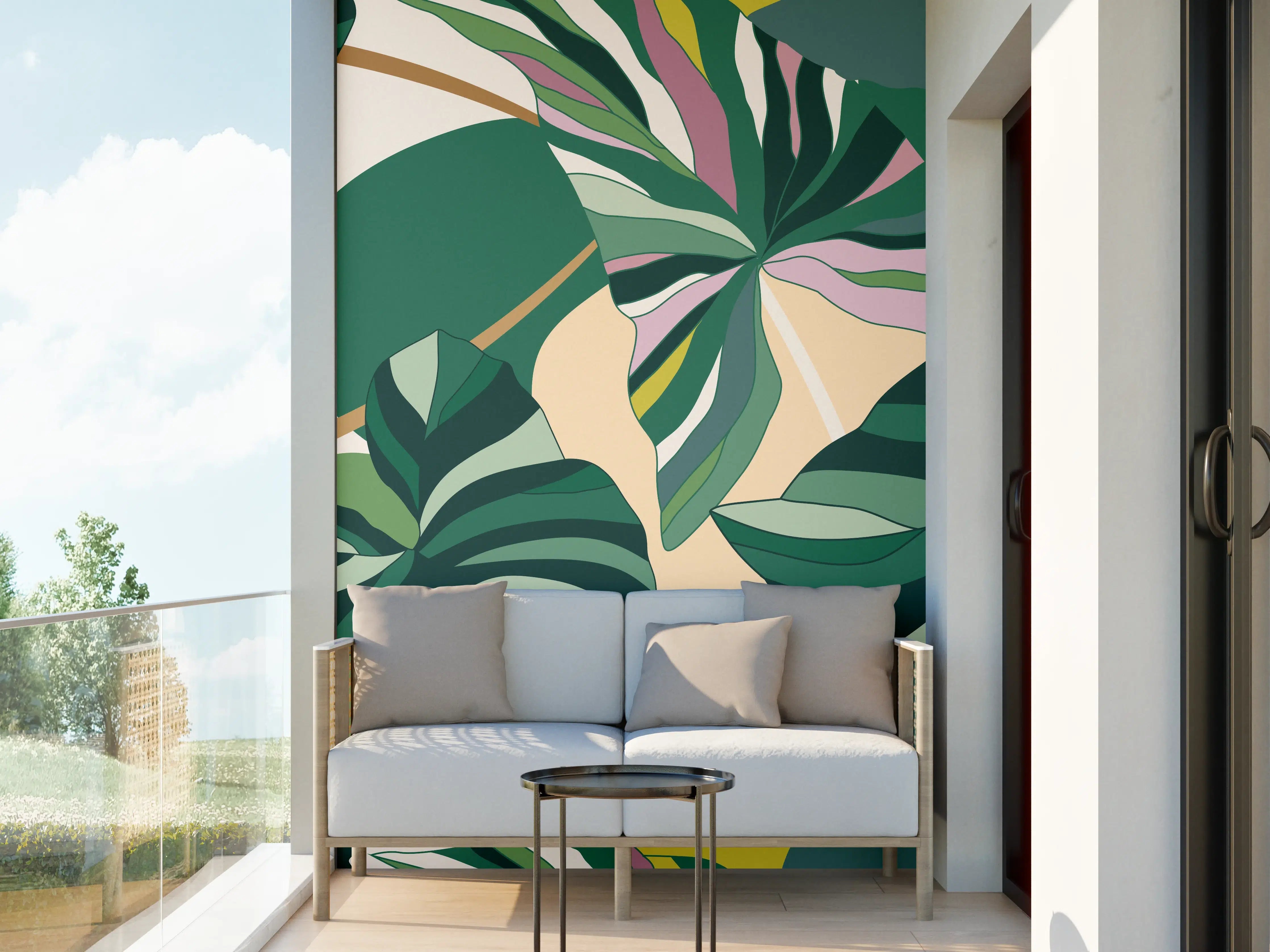 Wandverkleidung außen - Exotisches Monstera Blattdesign