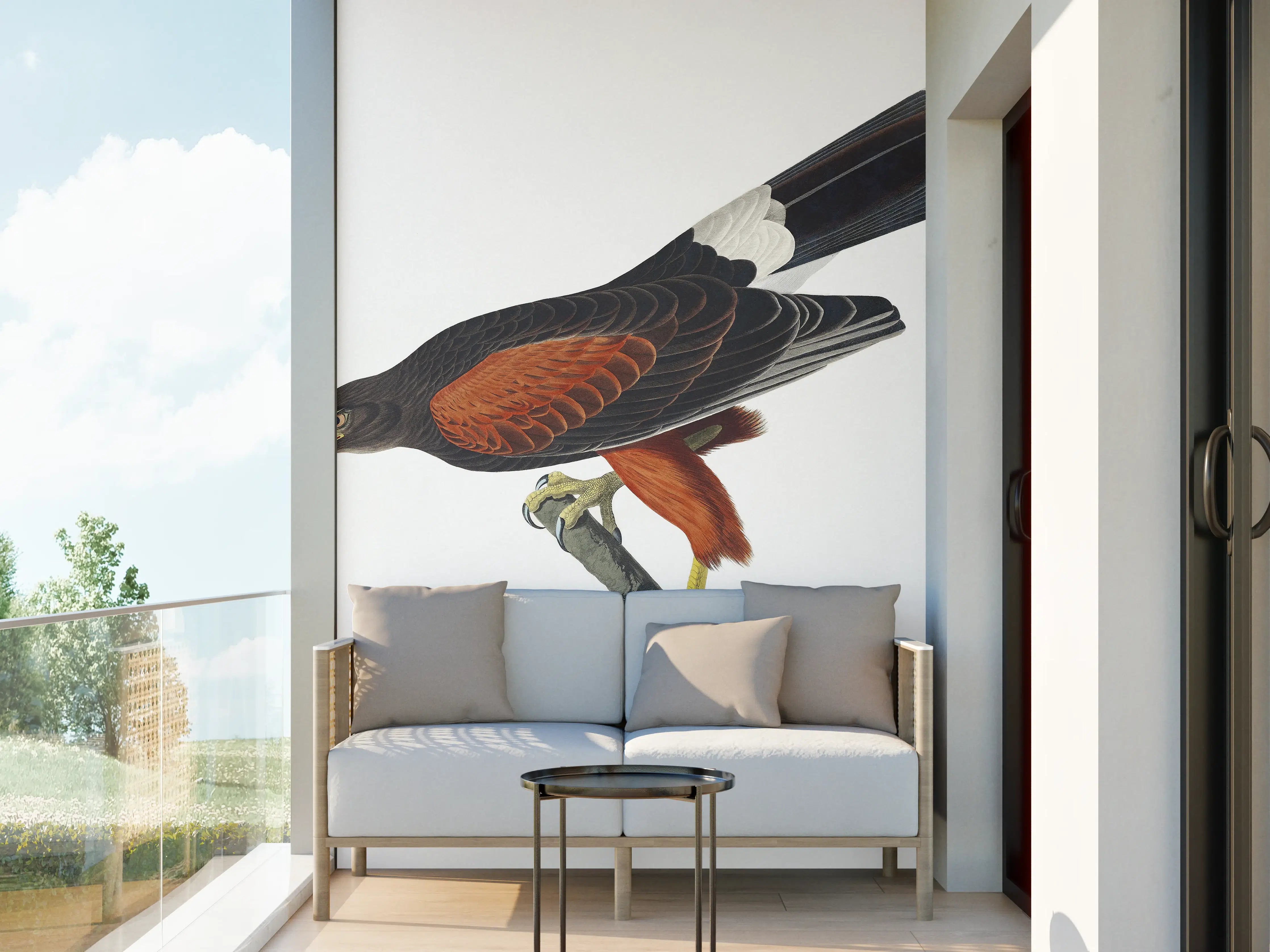 Wandverkleidung außen - Falken Portrait - John James Audubon