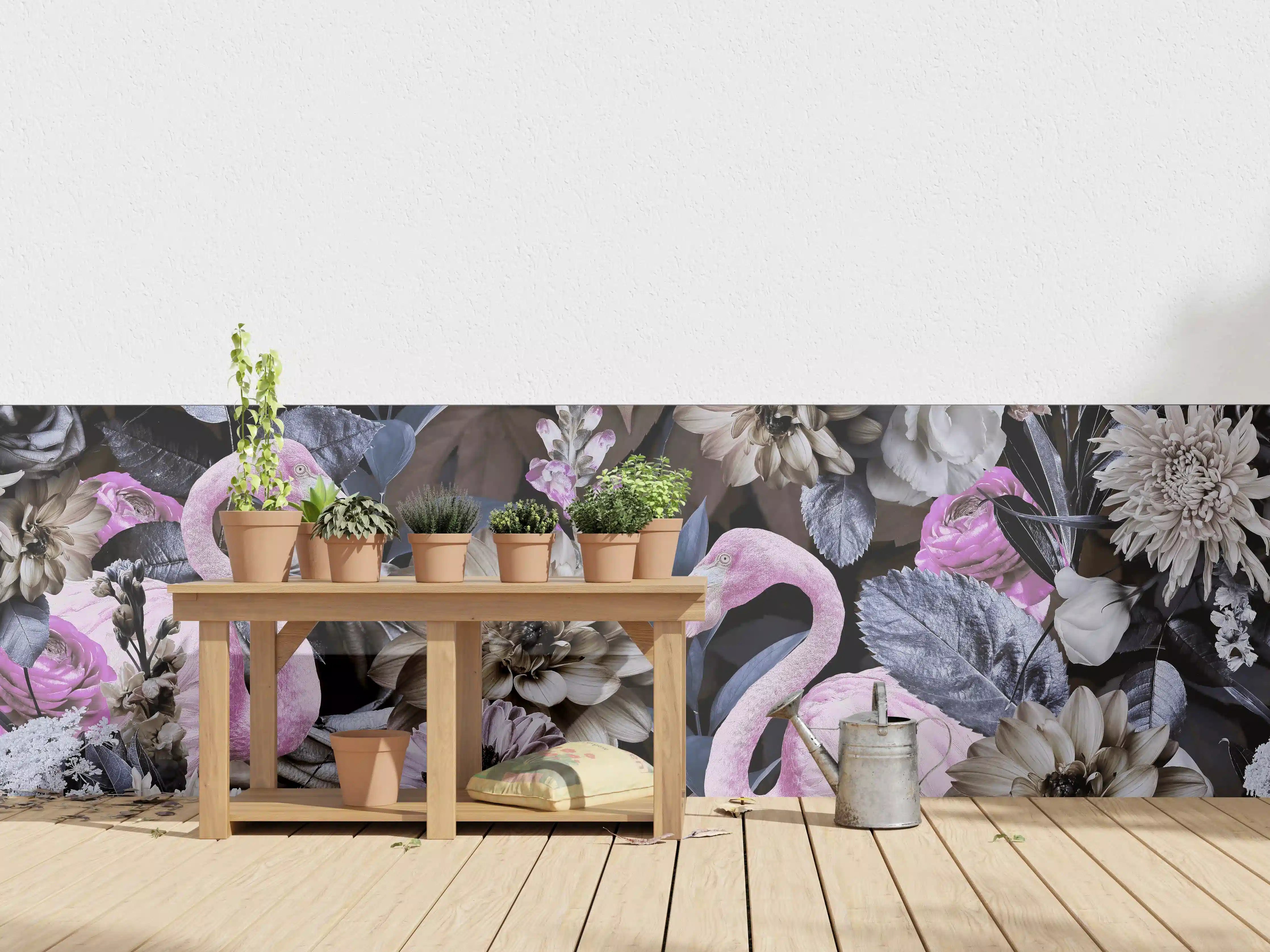 Wandverkleidung außen - Flamingo Garden - Floral