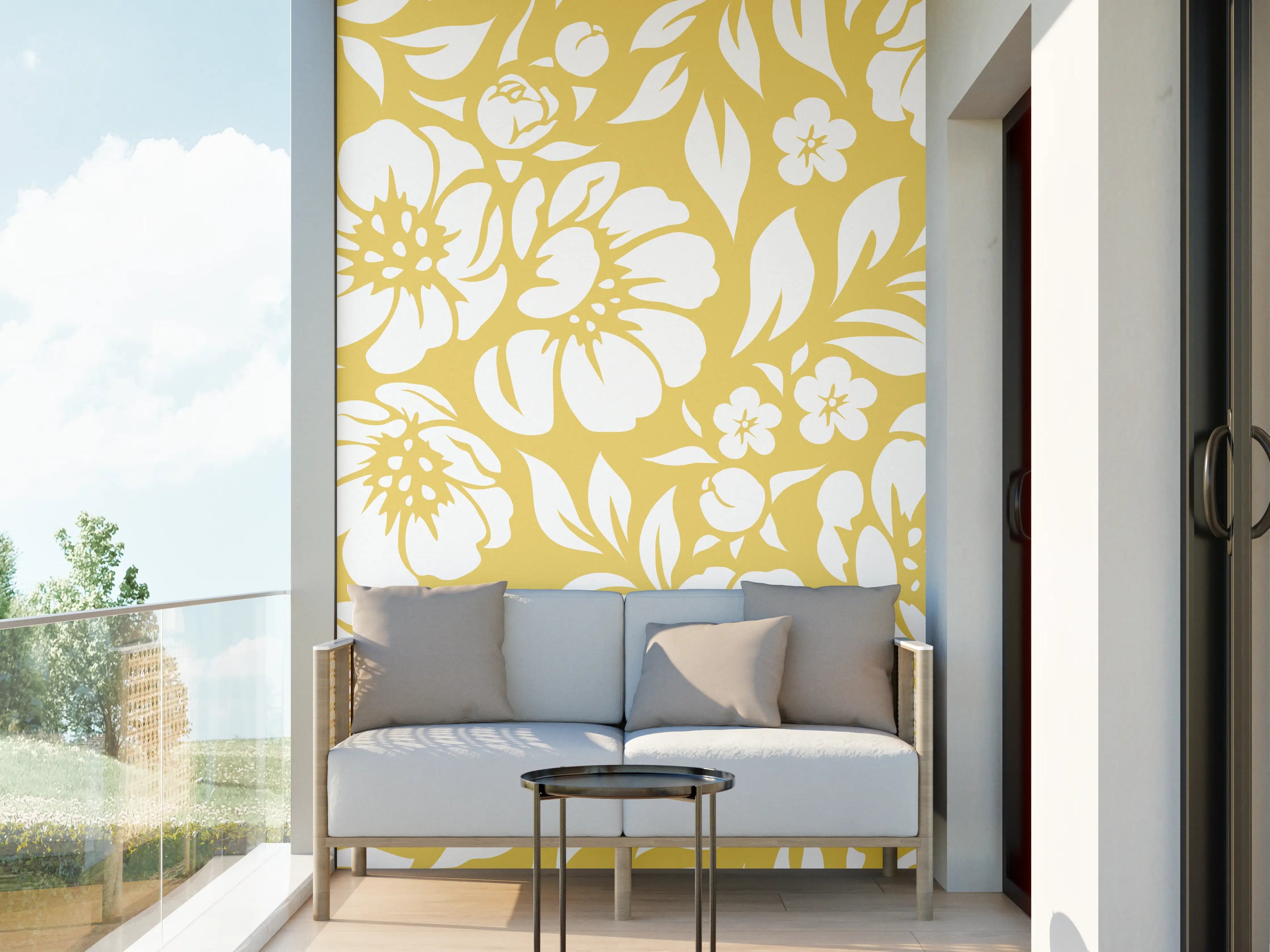 Wandverkleidung außen - Florale Gold-Details für elegante Räume