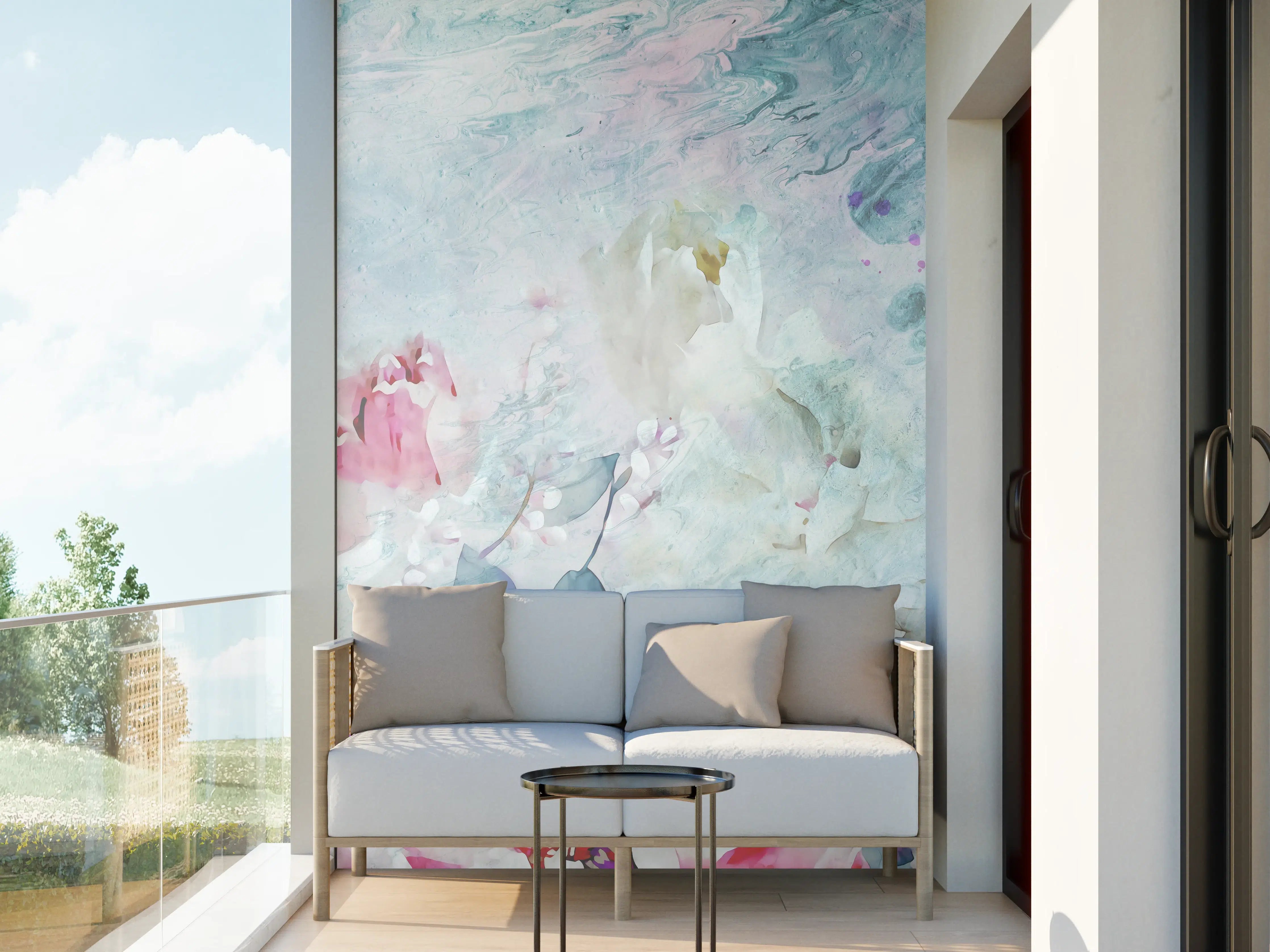 Wandverkleidung außen - Florale Kunst - Blumen Portrait