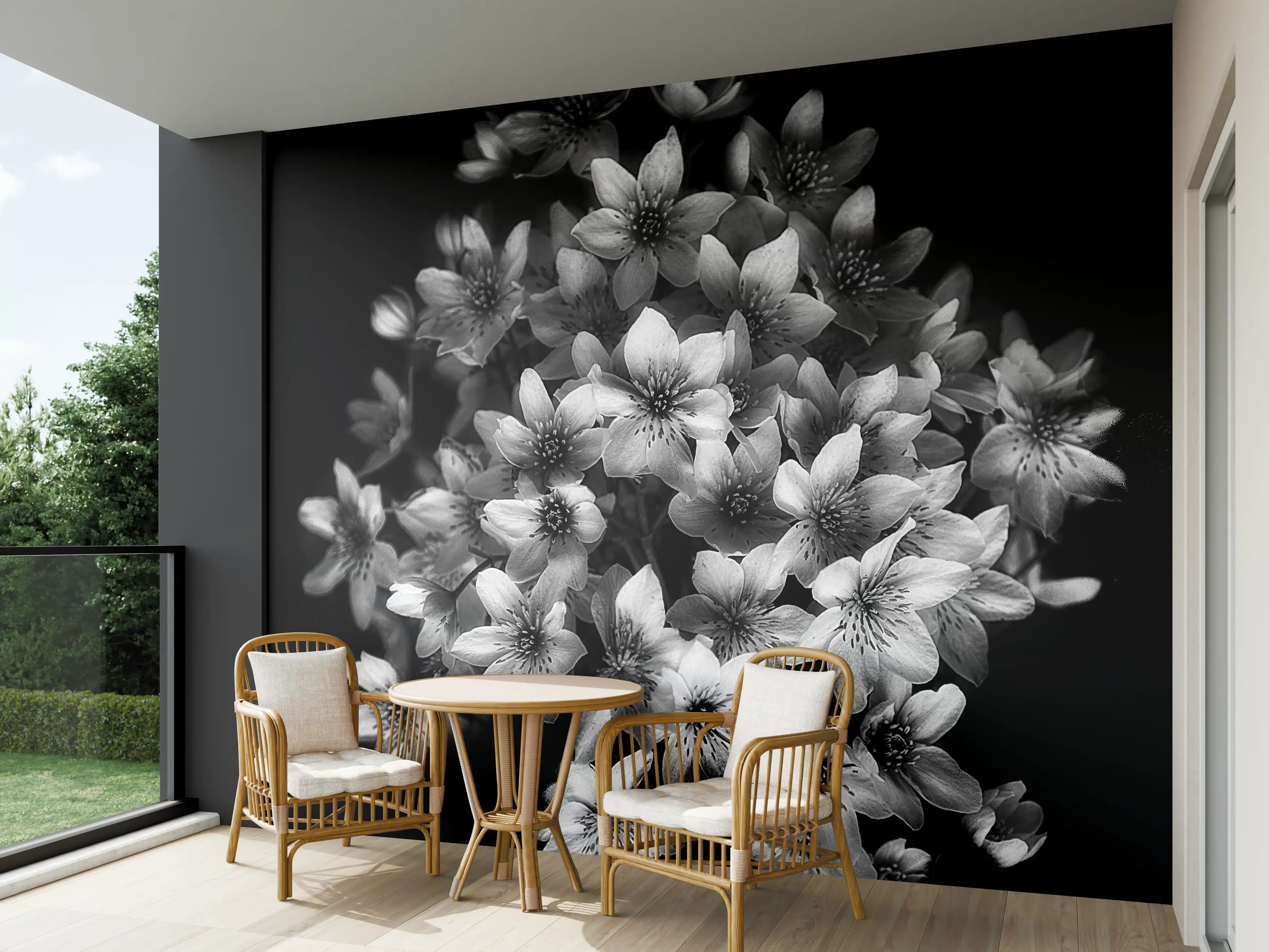 Wandverkleidung außen - Florale Kunst - Blumenstrauß