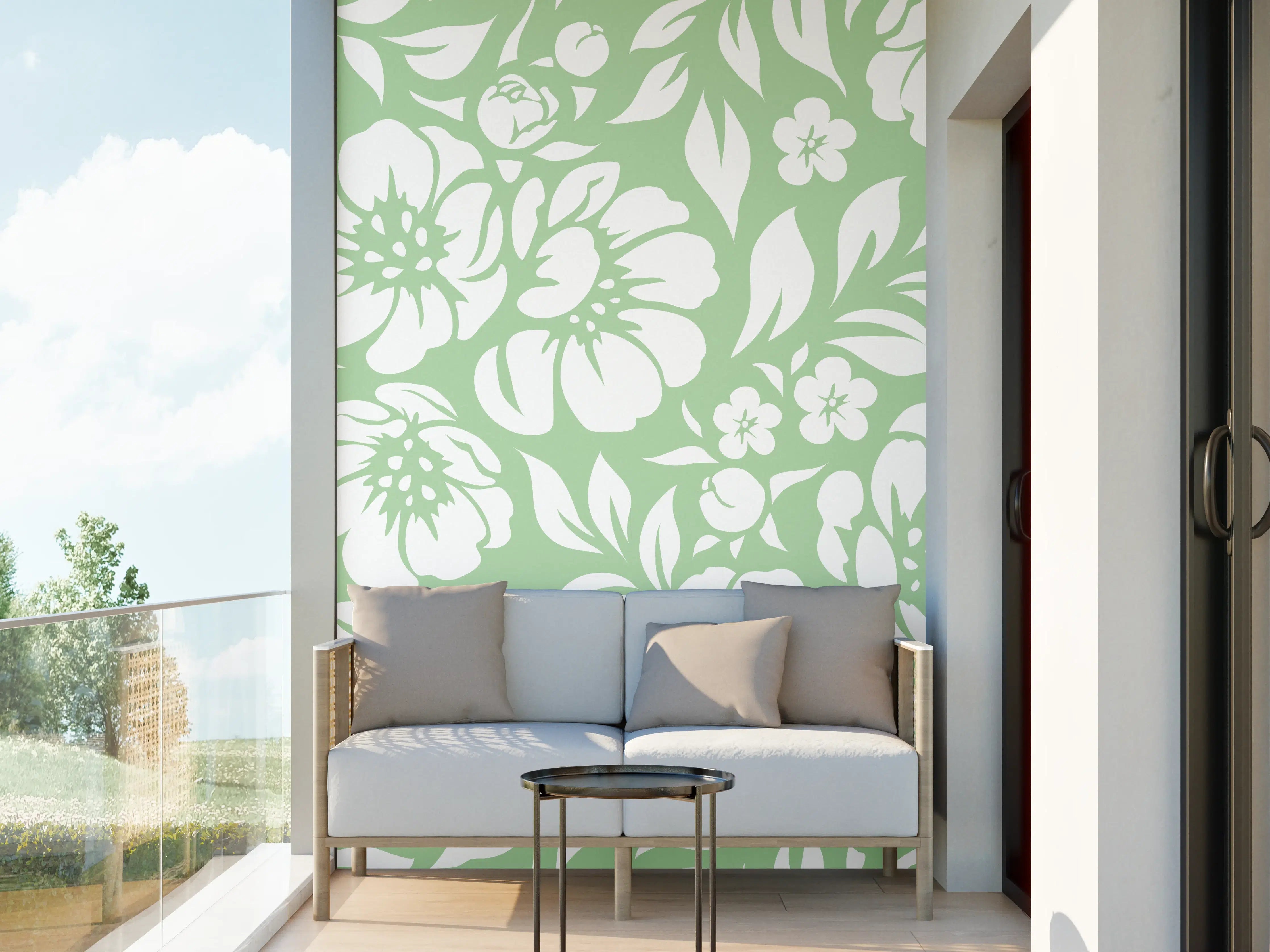 Wandverkleidung außen - Florale Muschio-Design