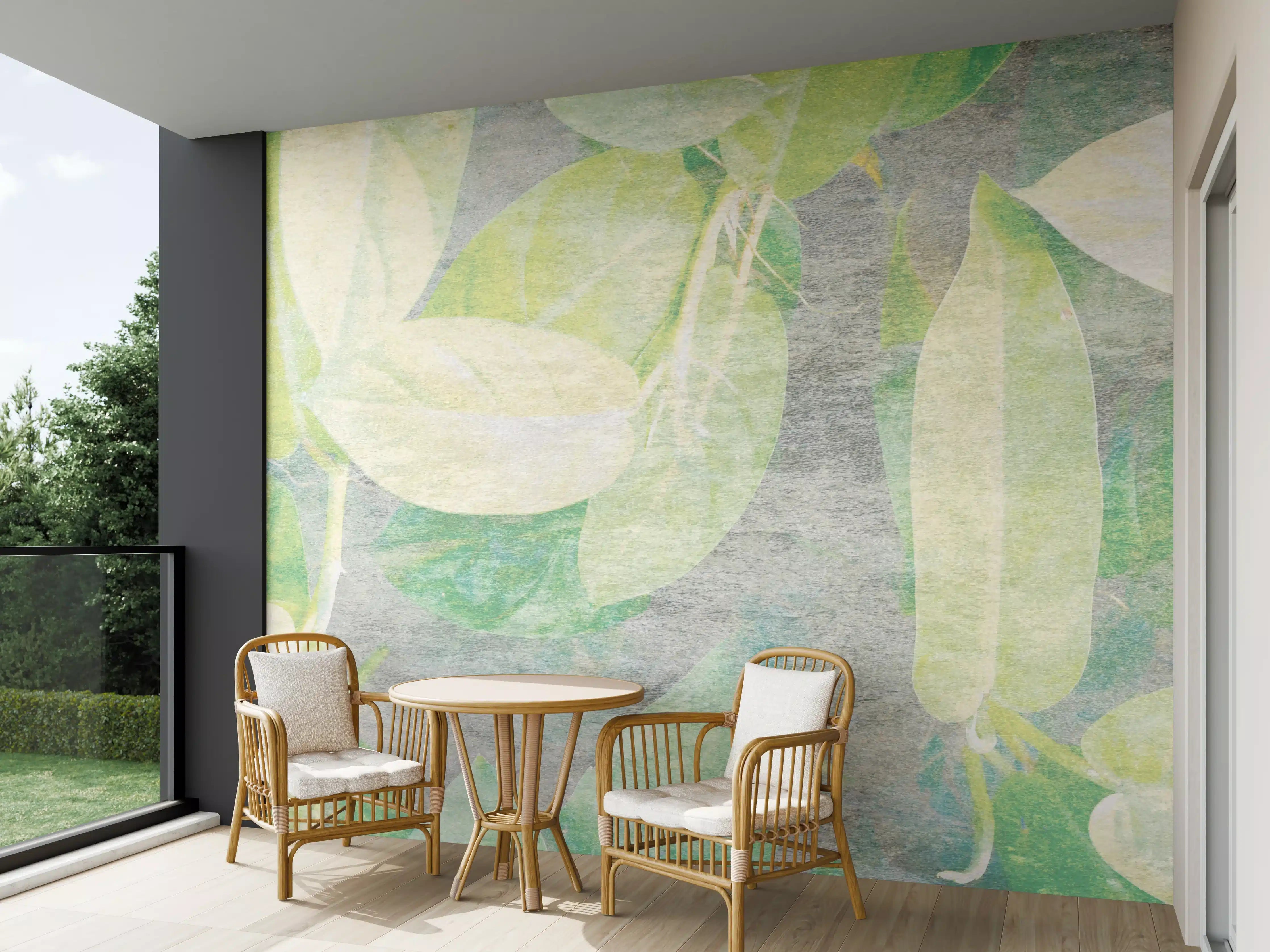 Wandverkleidung außen - Florale Wand - Gräulich