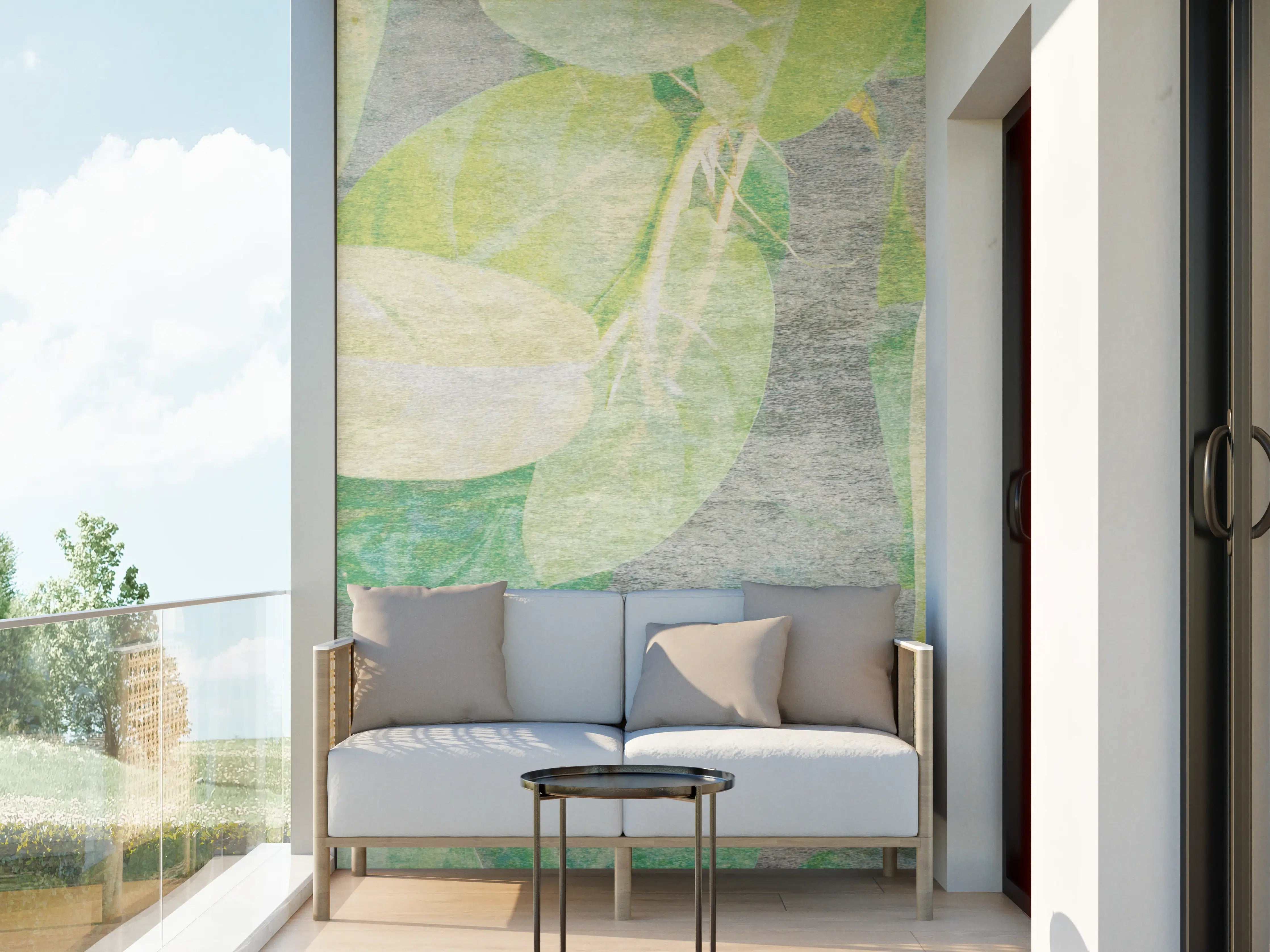 Wandverkleidung außen - Florale Wand - Gräulich