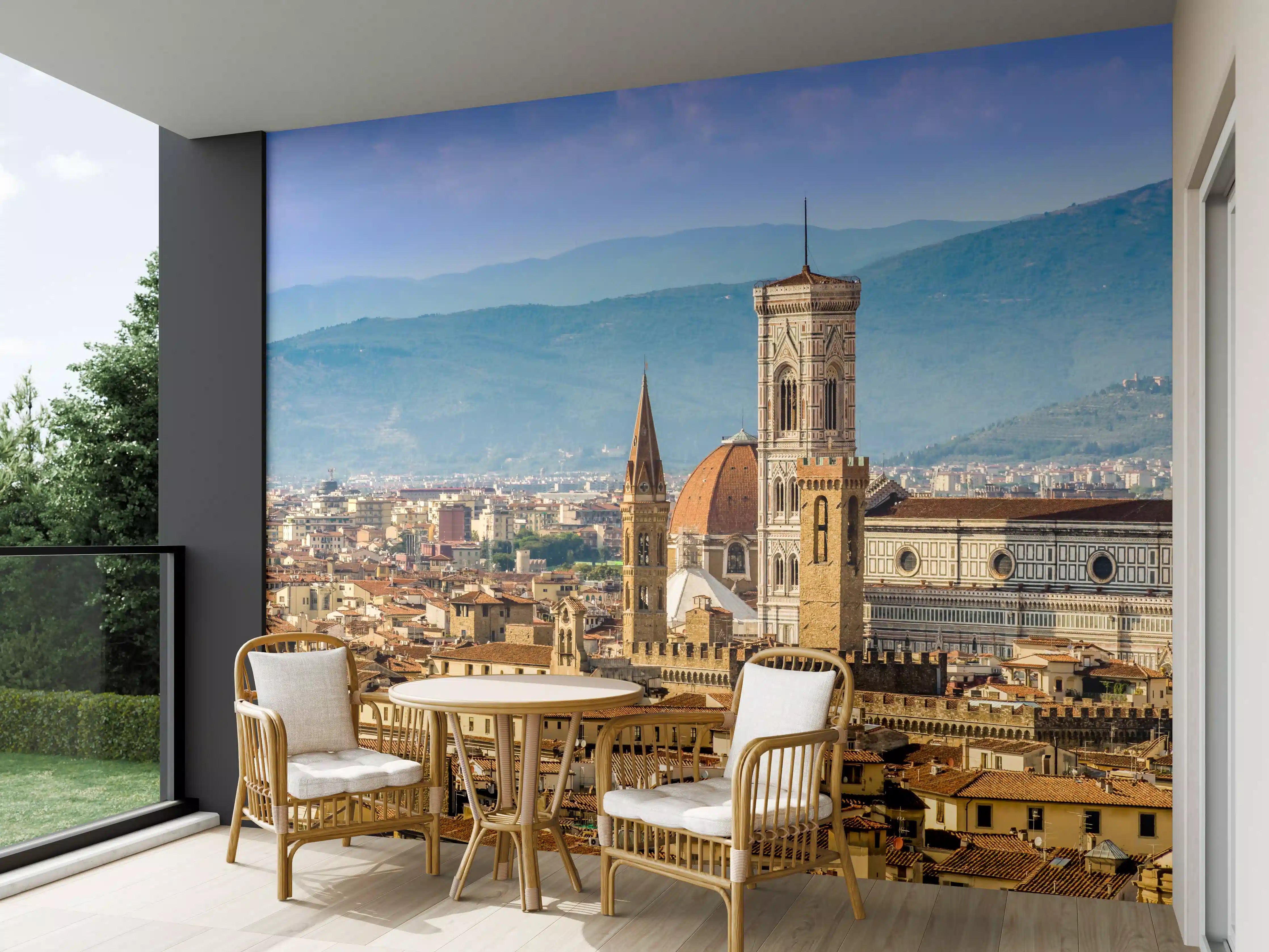 Wandverkleidung außen - Florenz Panorama mit Dom Siena und Uffizien