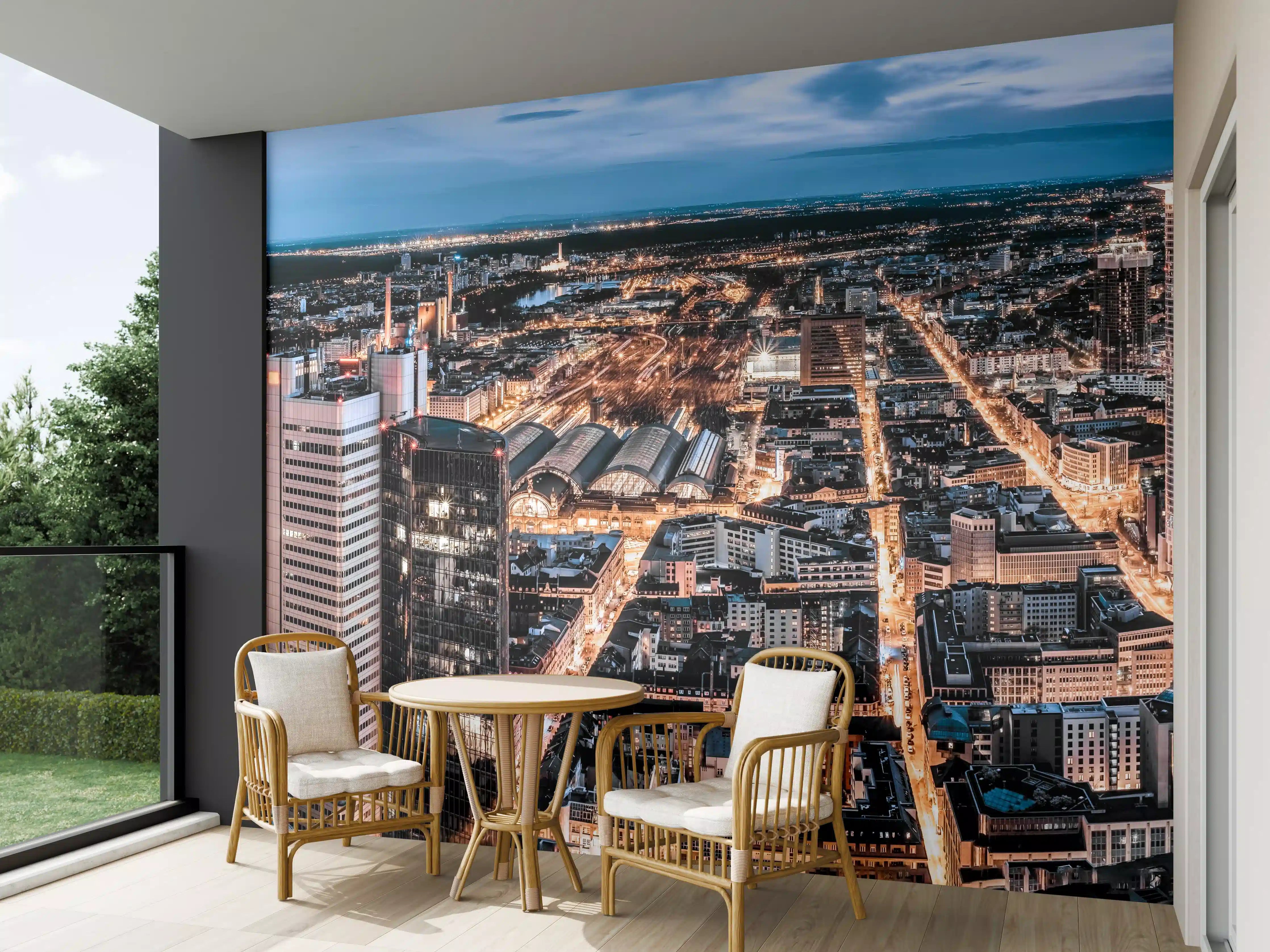 Wandverkleidung außen - Frankfurt 180-Grad-Panorama