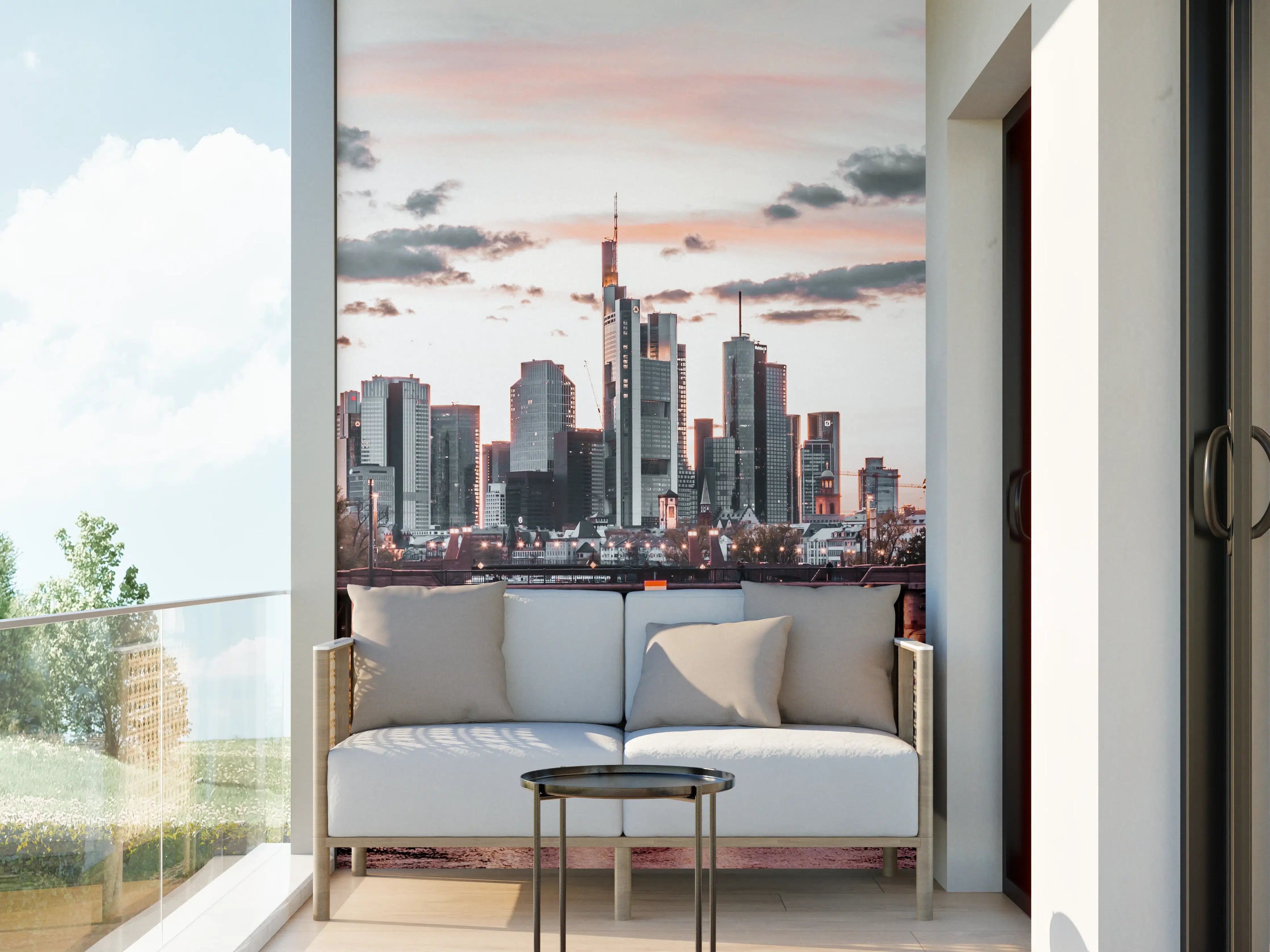 Wandverkleidung außen - Frankfurter Skyline Vintage