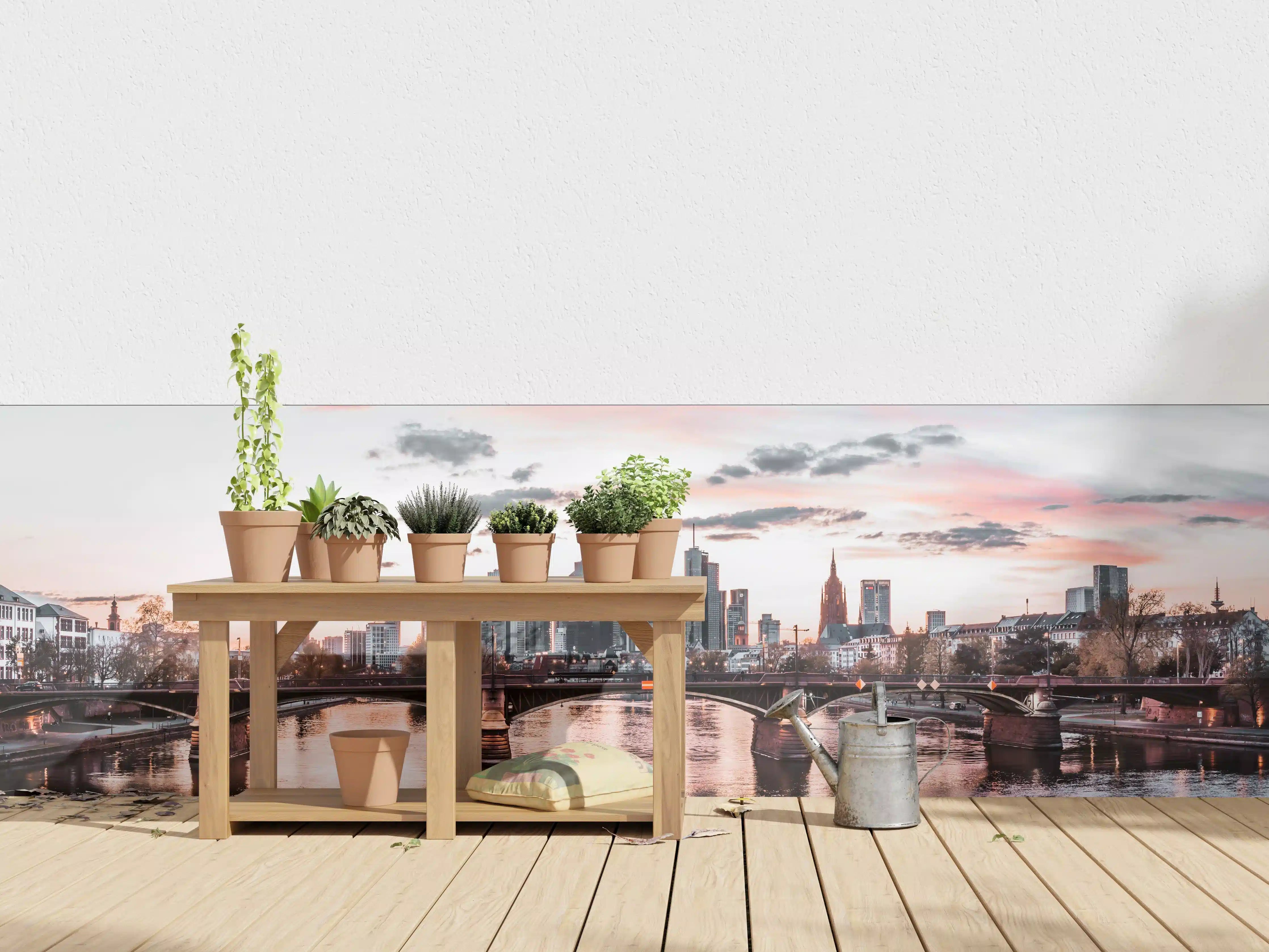 Wandverkleidung außen - Frankfurter Skyline Vintage