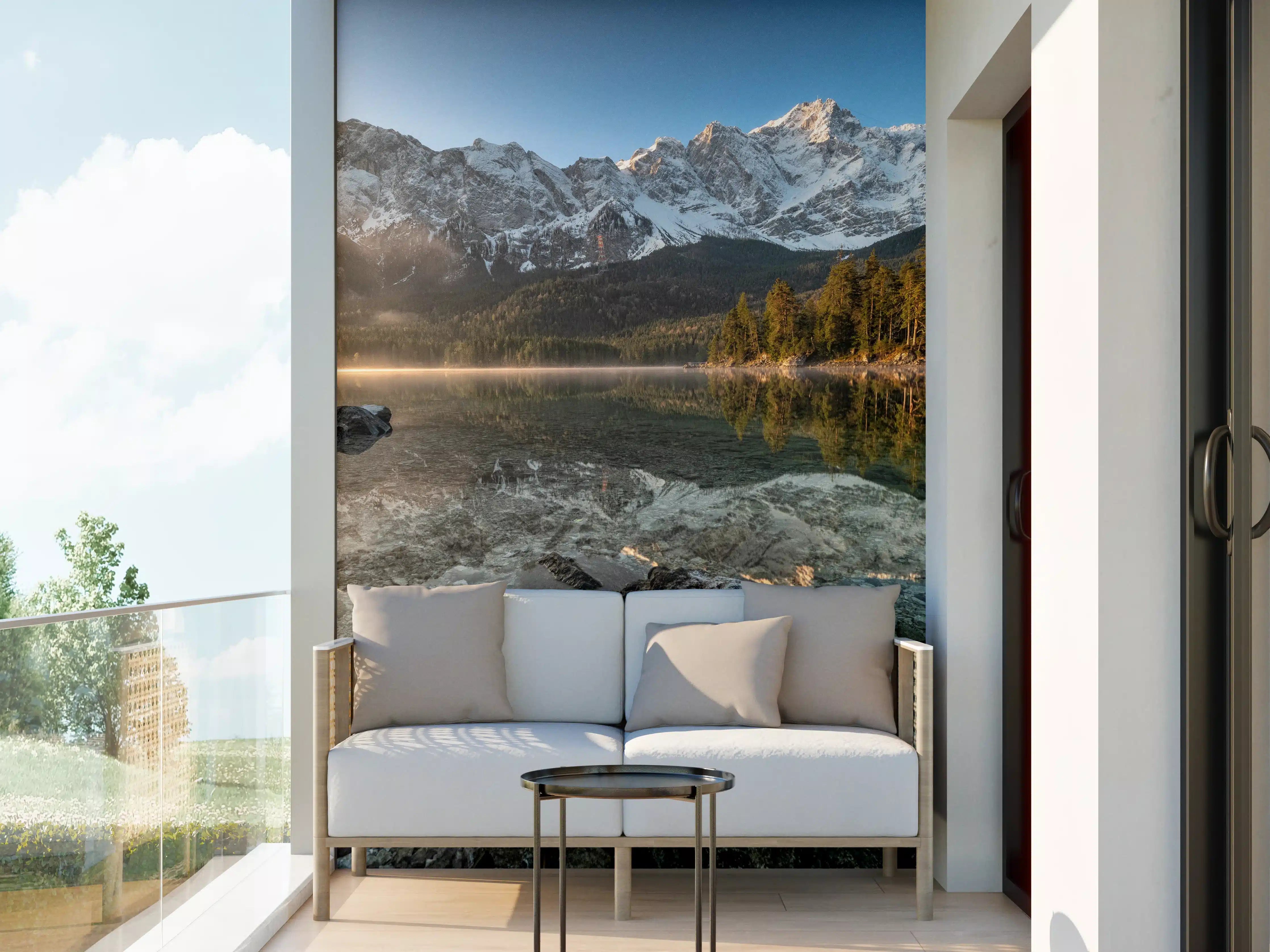 Wandverkleidung außen - Friedliche Aussicht auf den Eibsee - Bayern