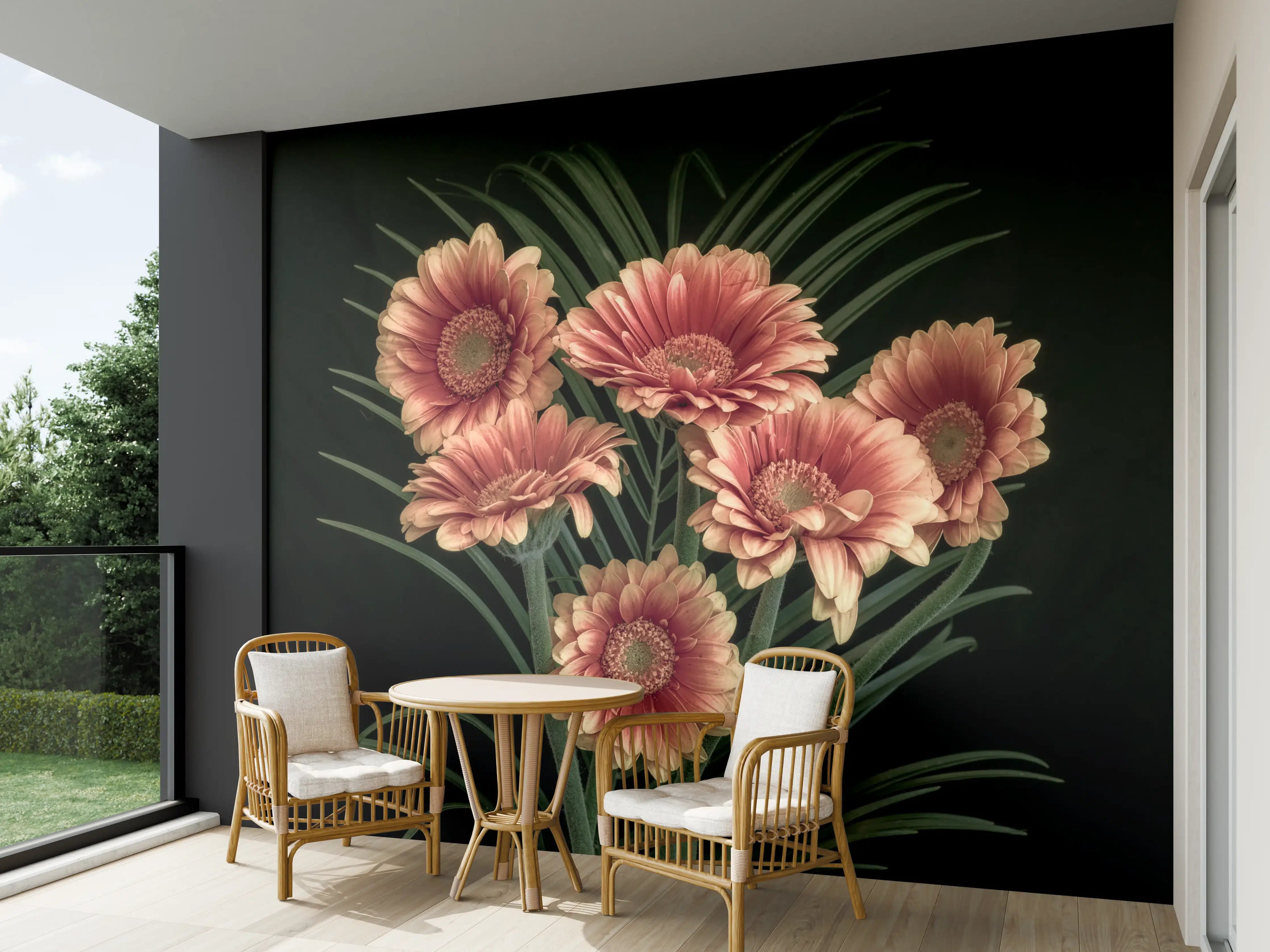 Wandverkleidung außen - Frischer Blumenstrauß Stillleben