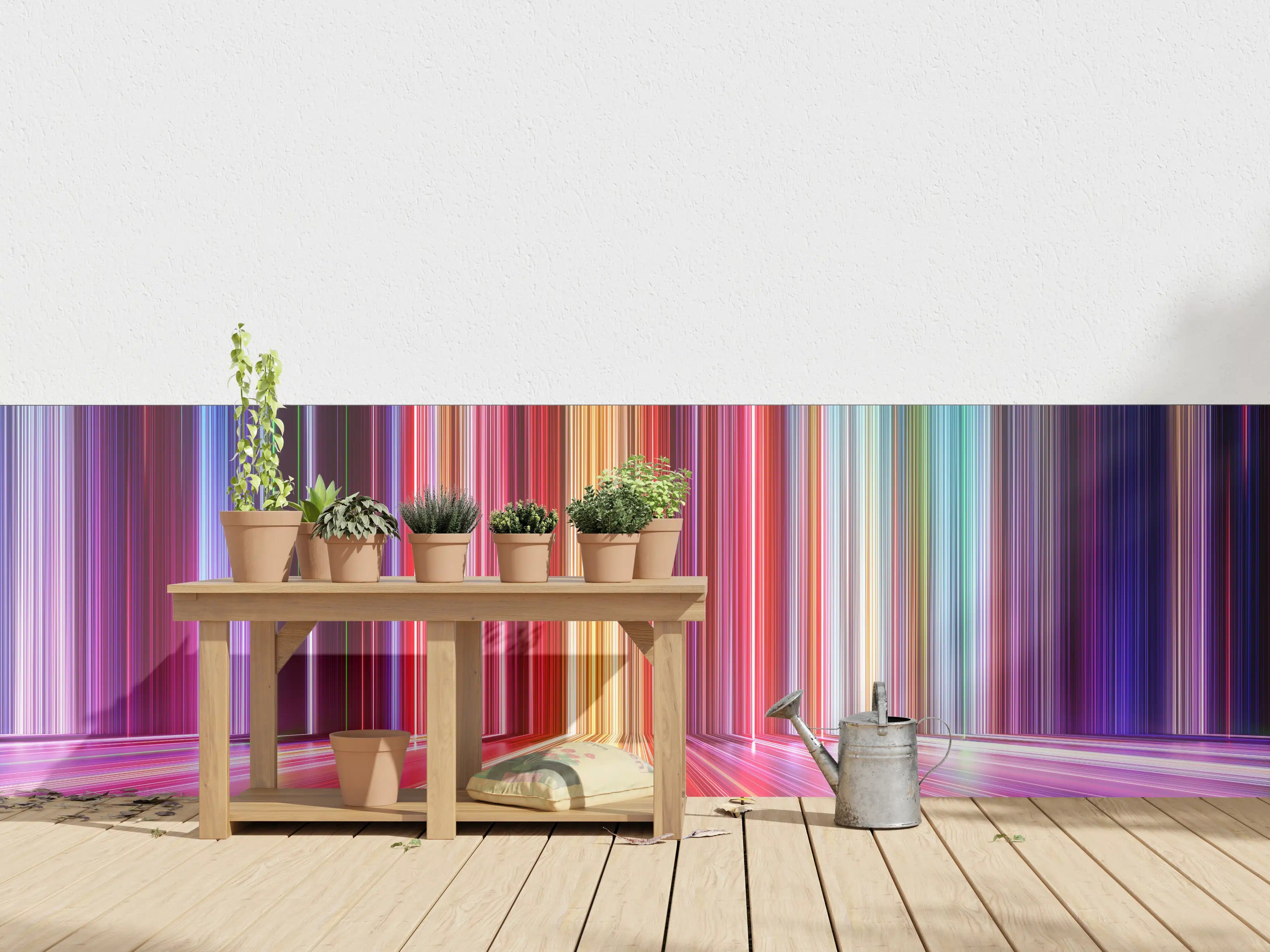Wandverkleidung außen - Futuristische Farben - 3D Render