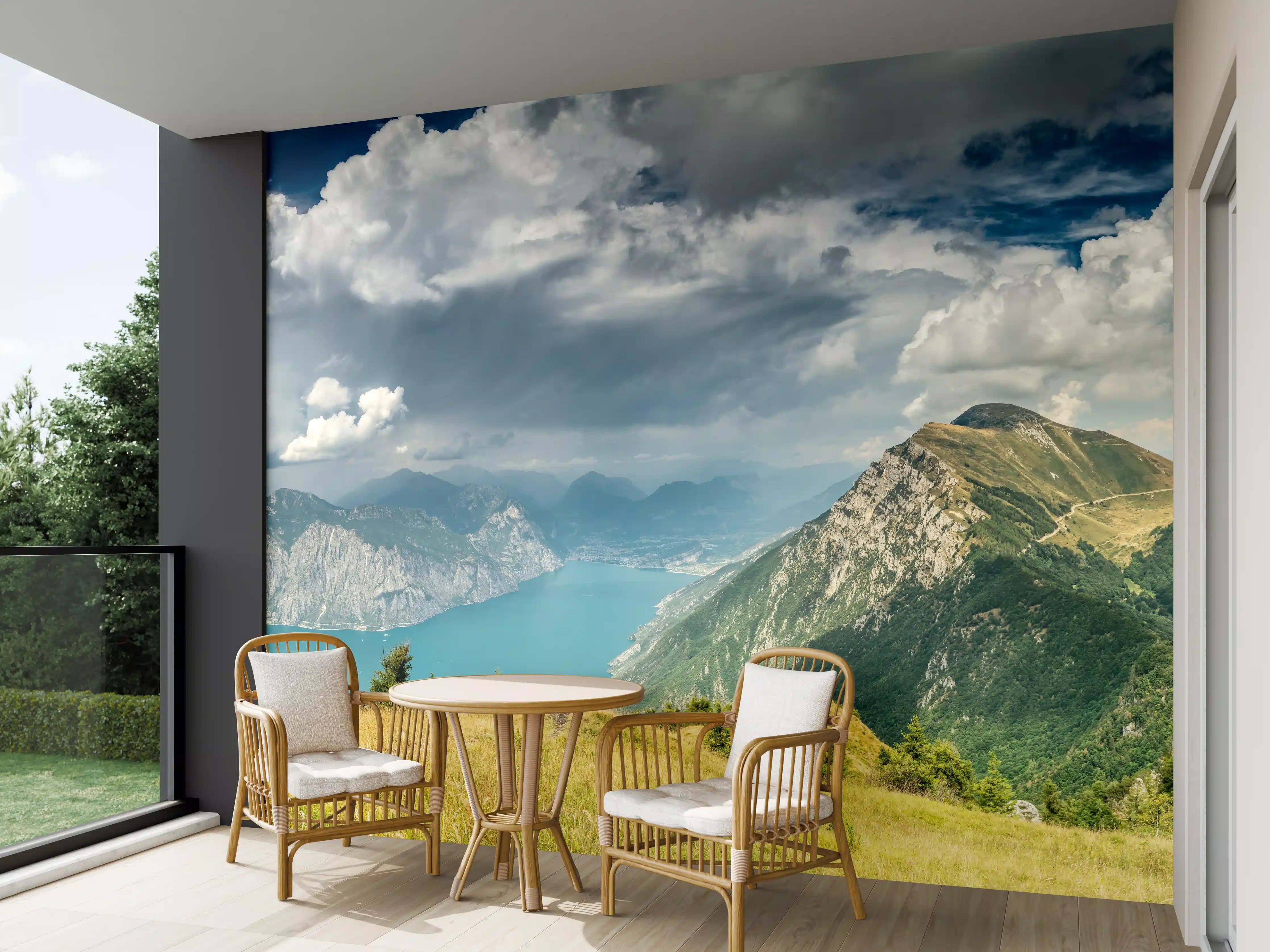 Wandverkleidung außen - Gardasee – Harmonie in Blau-Grün