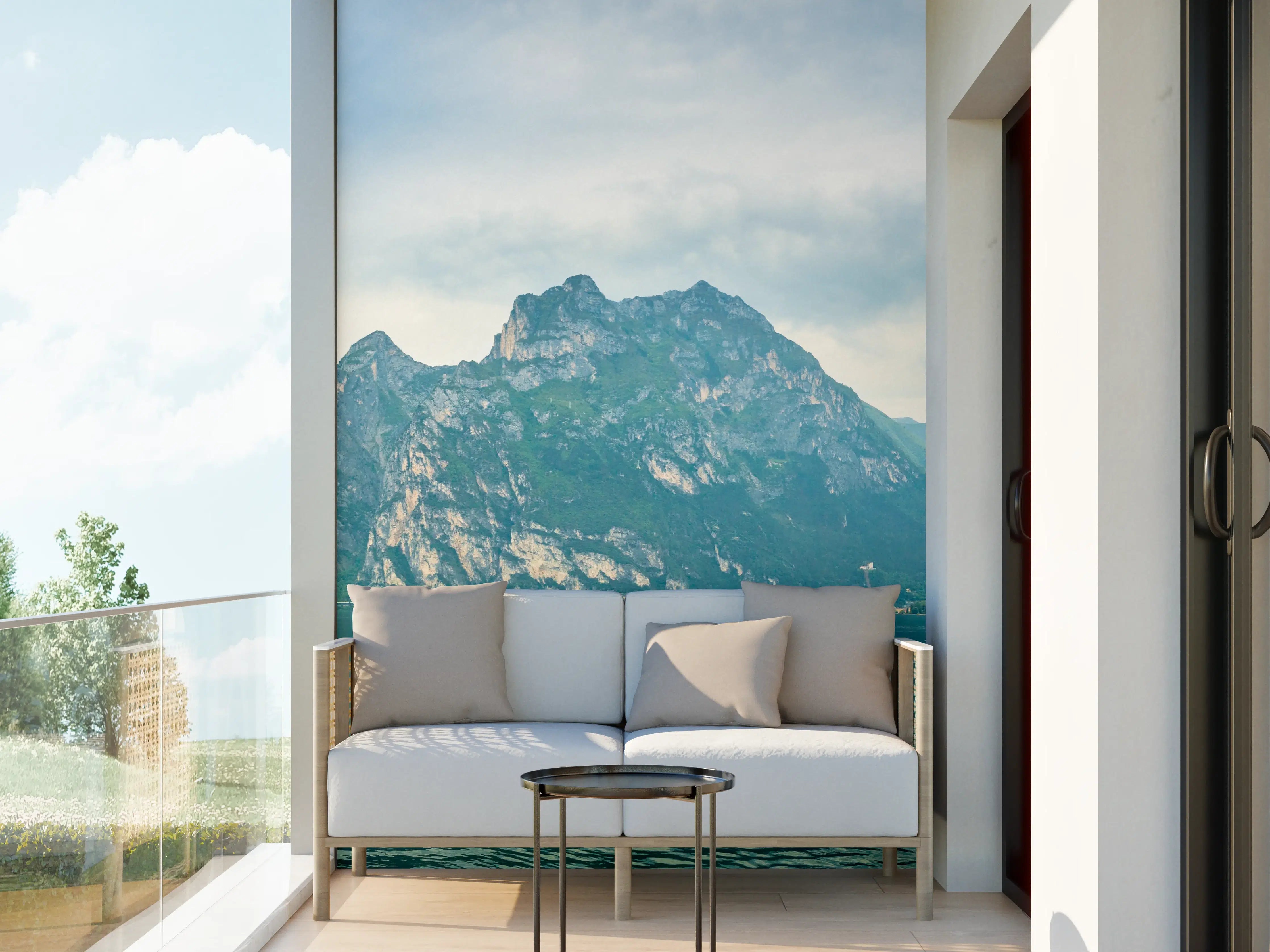 Wandverkleidung außen - Gardasee im Farbenspiel von Himmel und Natur