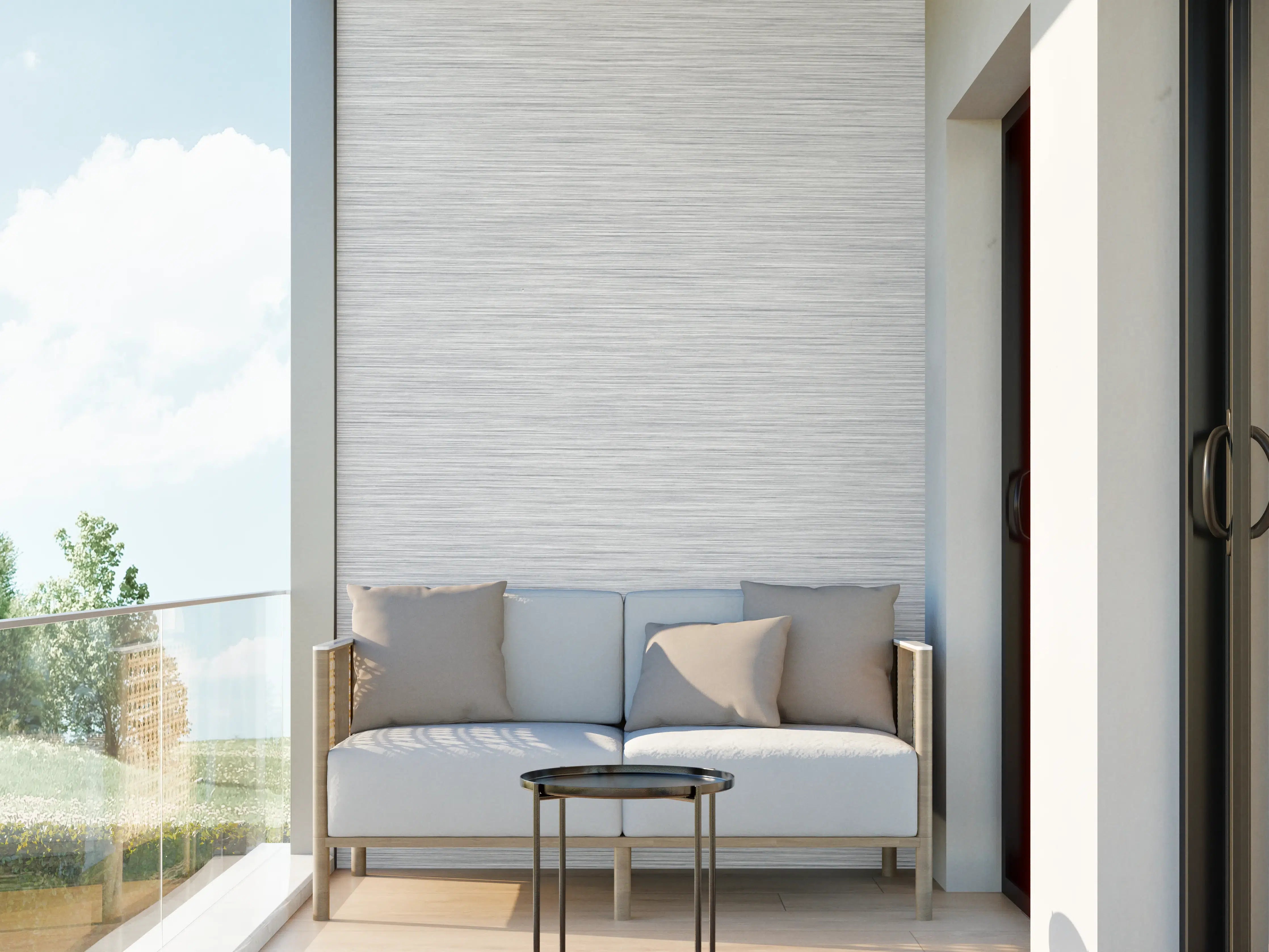 Wandverkleidung außen - Gebürstete Aluminium Textur