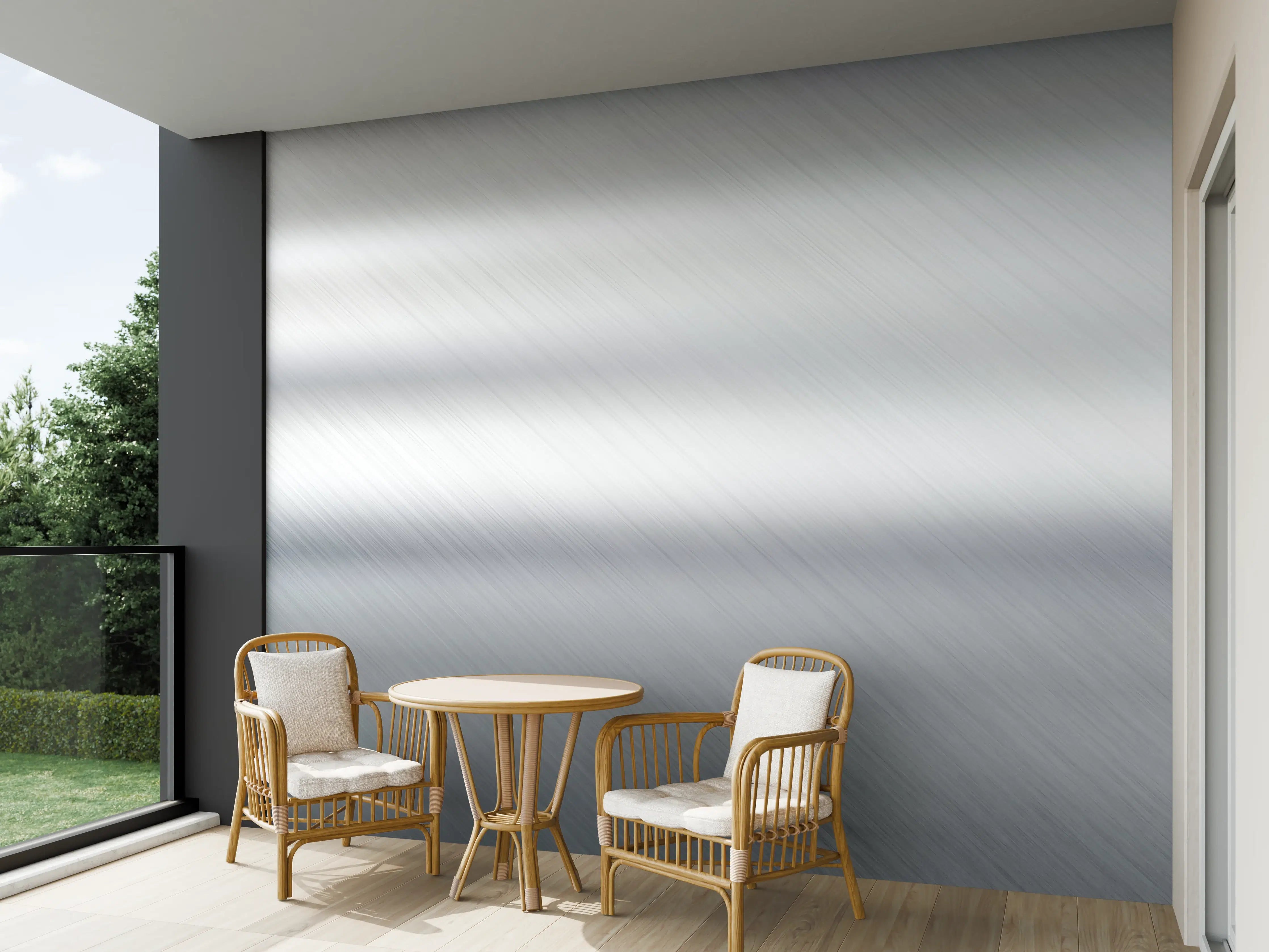 Wandverkleidung außen - Gebürsteter Metall Hintergrund