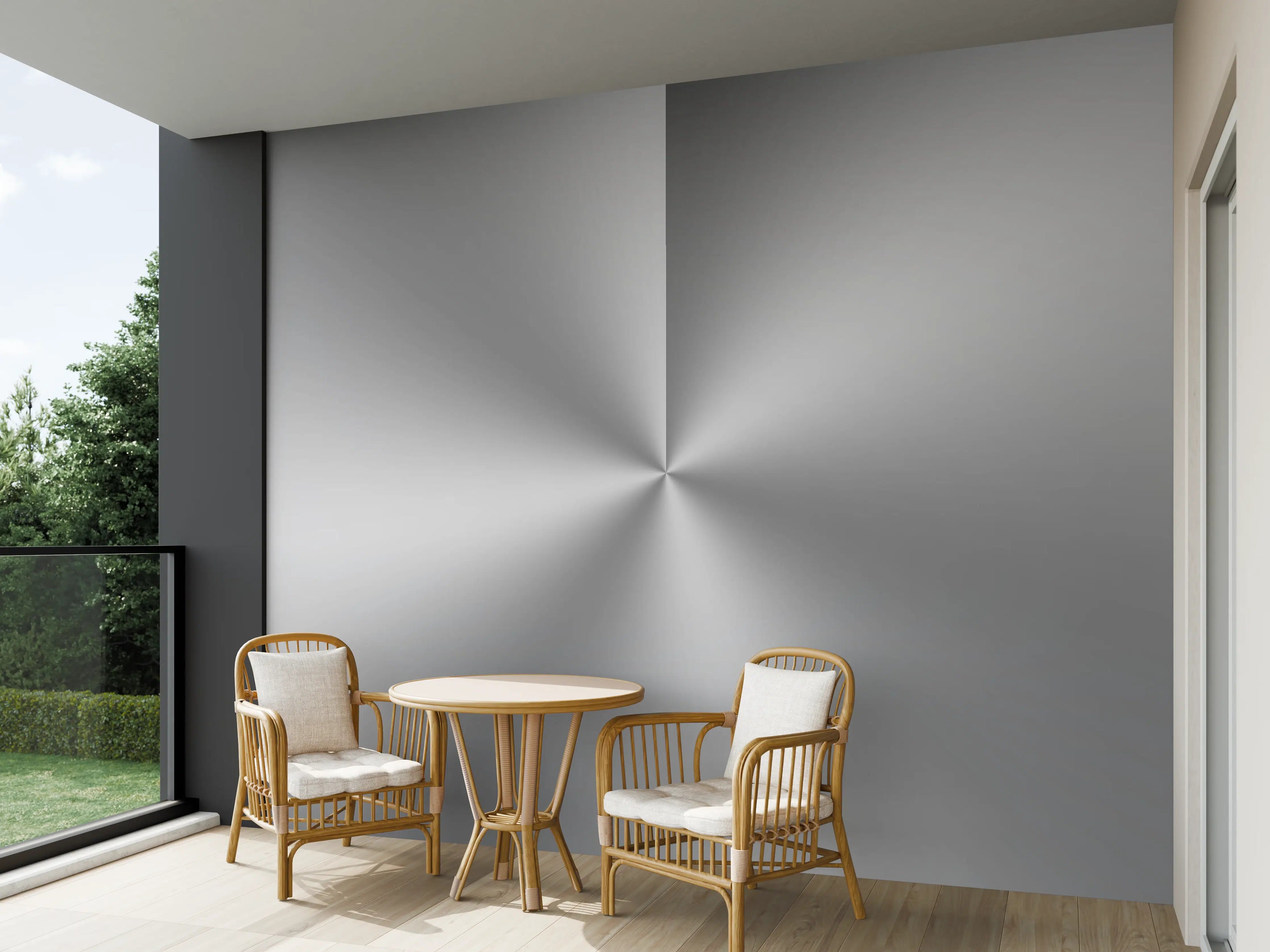 Wandverkleidung außen - Gebürstetes Metall