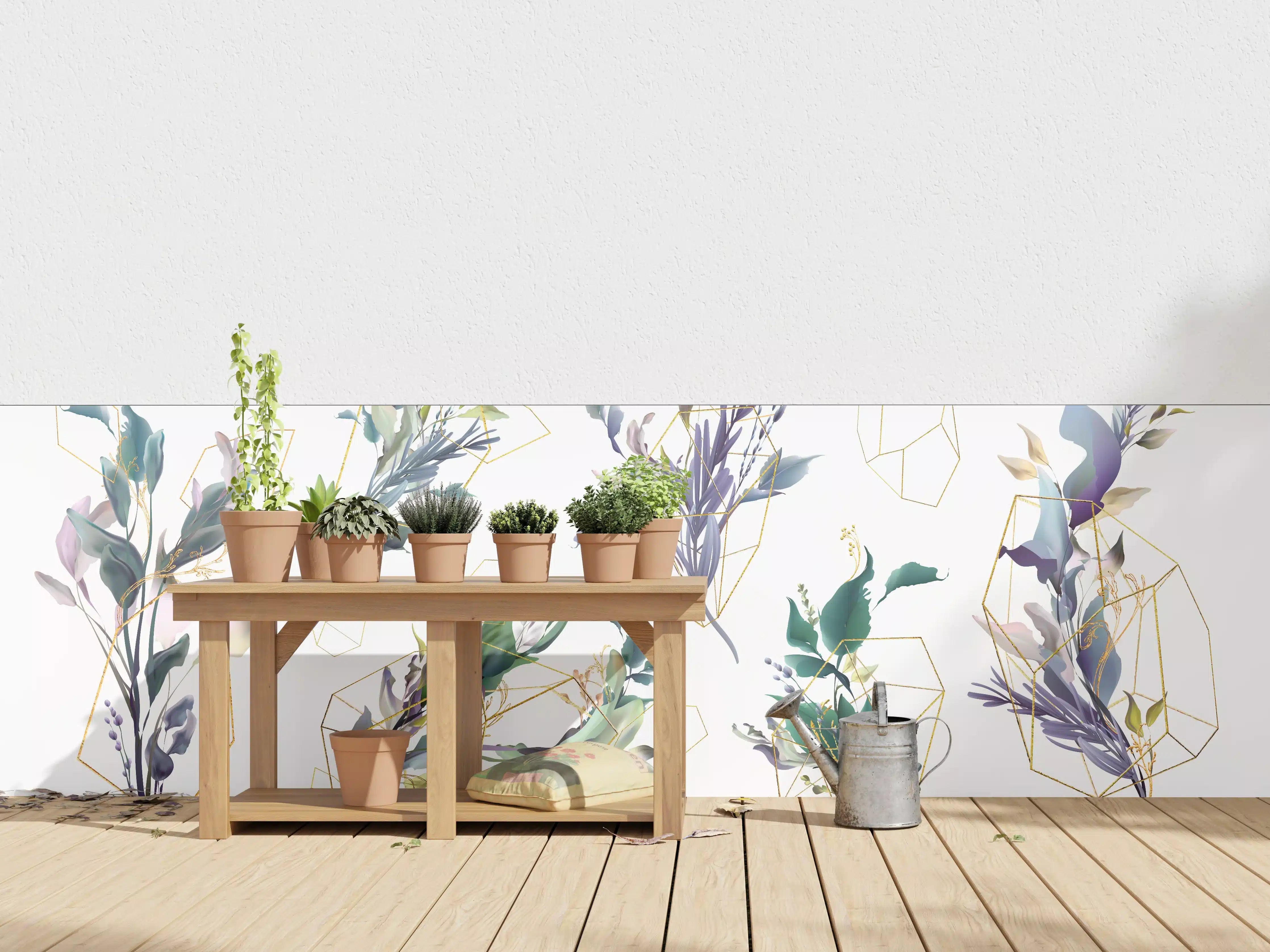 Wandverkleidung außen - Geometrisch-Florales Kunstwerk