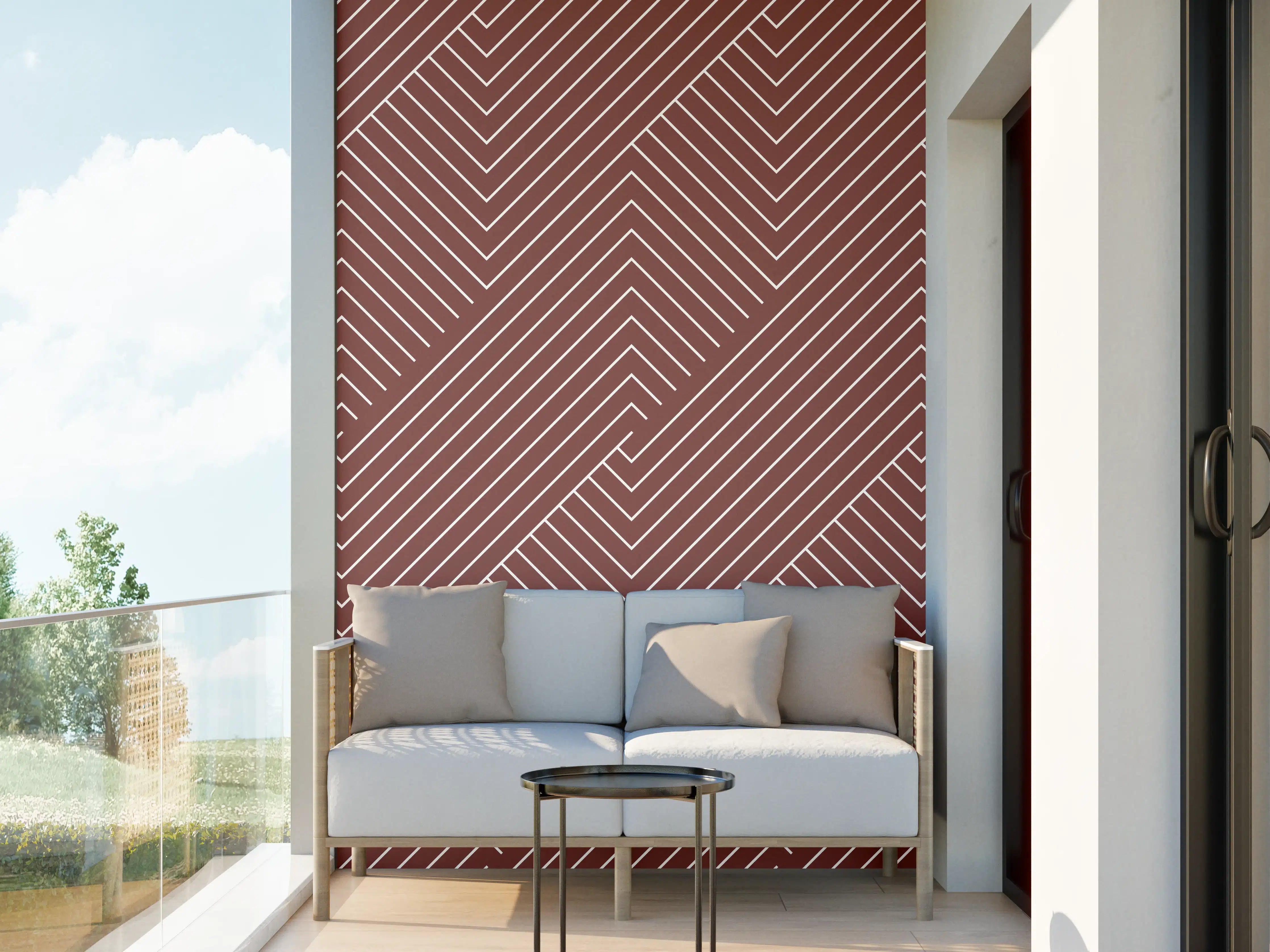 Wandverkleidung außen - Geometrische Farbgestaltung