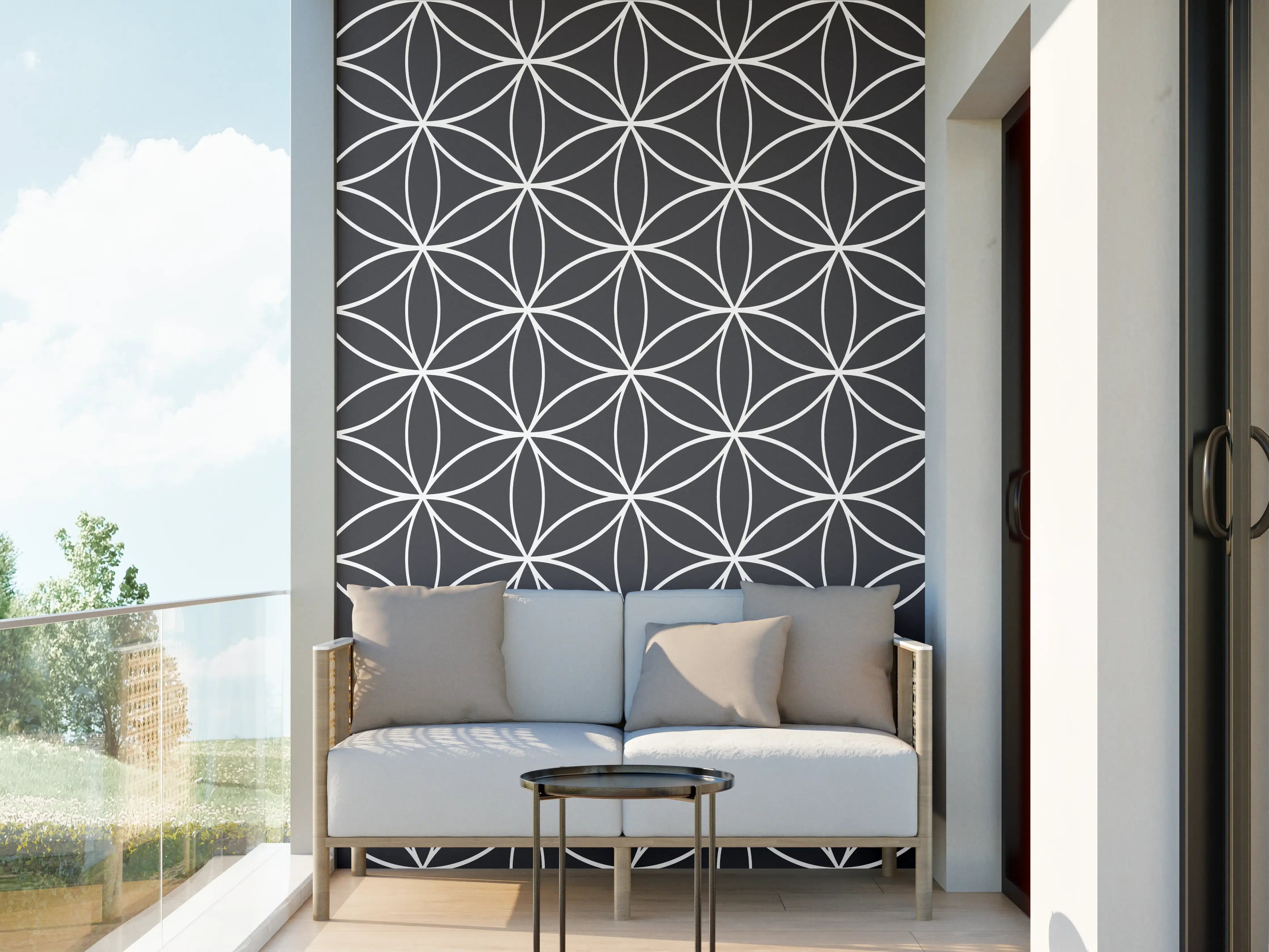 Wandverkleidung außen - Geometrische Fliesen in Antrazit für moderne Räume
