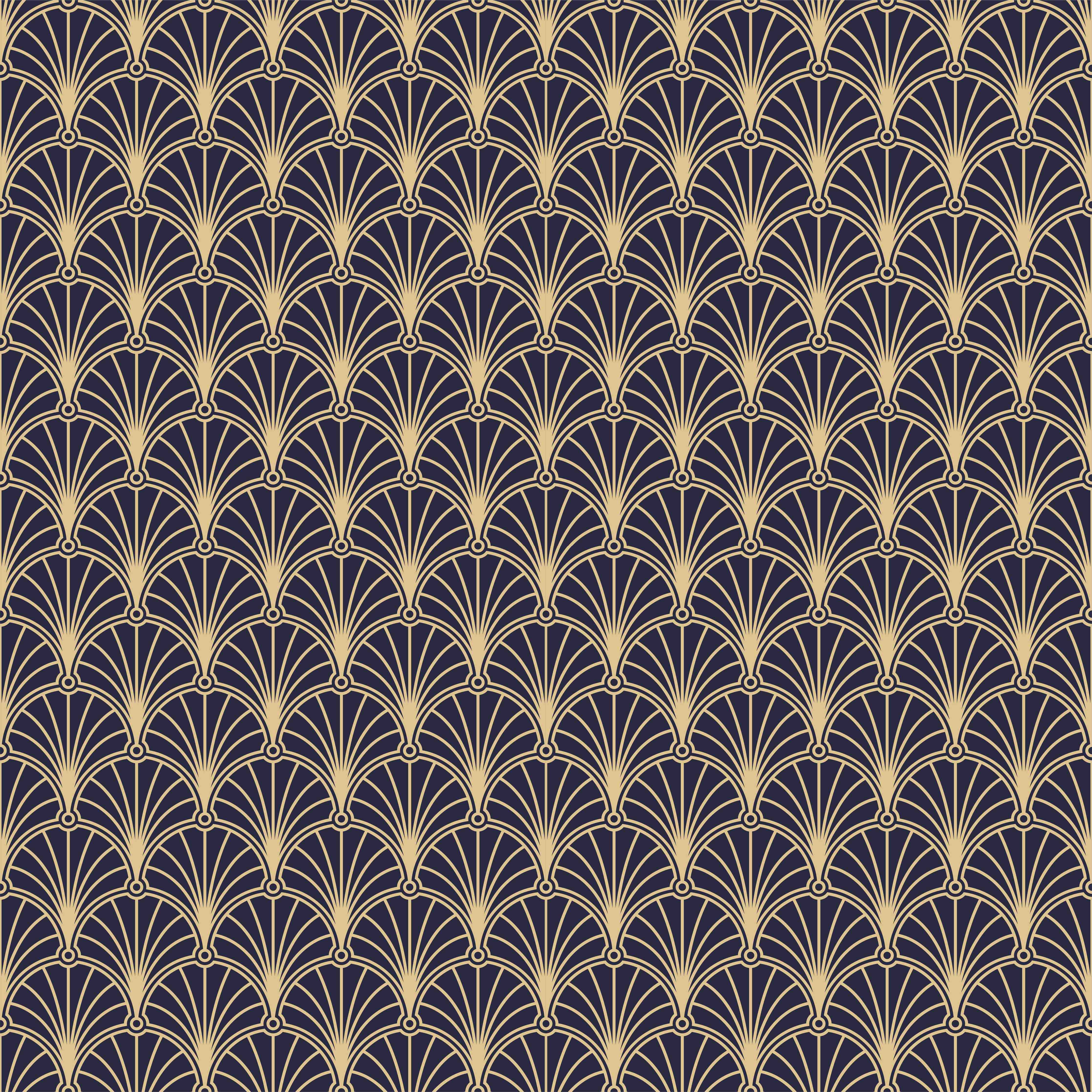Wandverkleidung außen-Geometrische Goldmuster Tapete