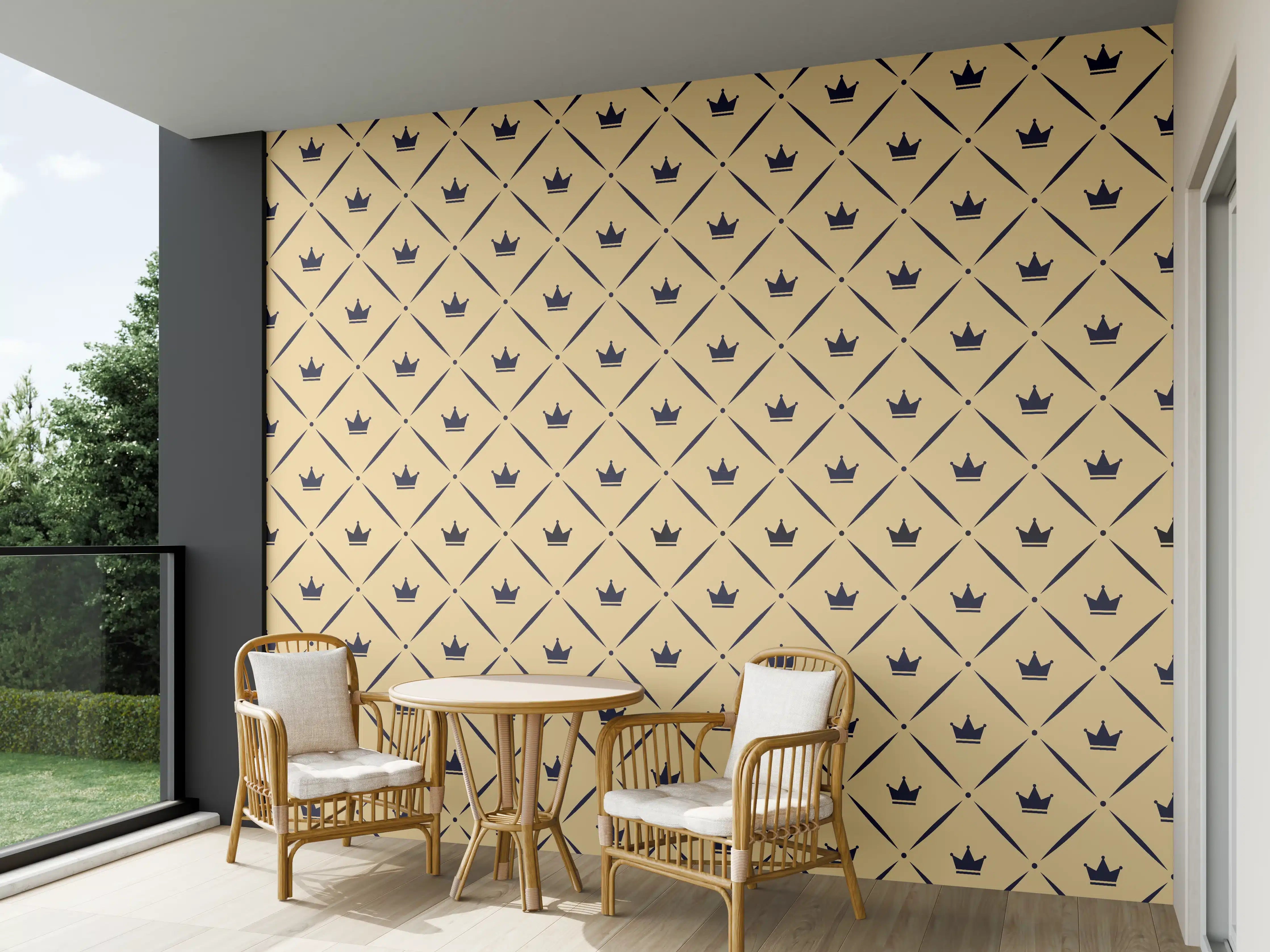 Wandverkleidung außen - Geometrisches Beige Muster