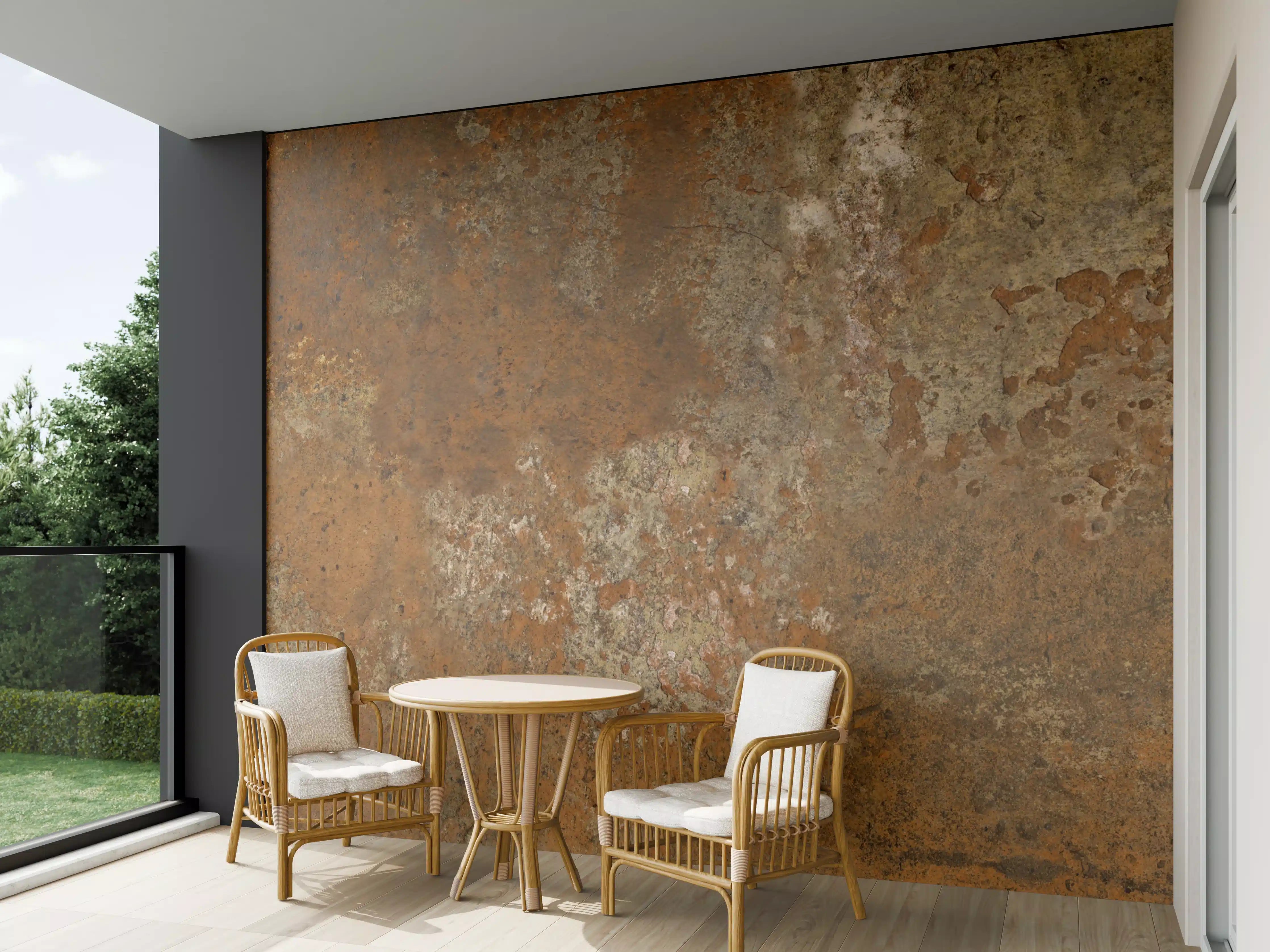 Wandverkleidung außen - Gerösteter Metalltextur