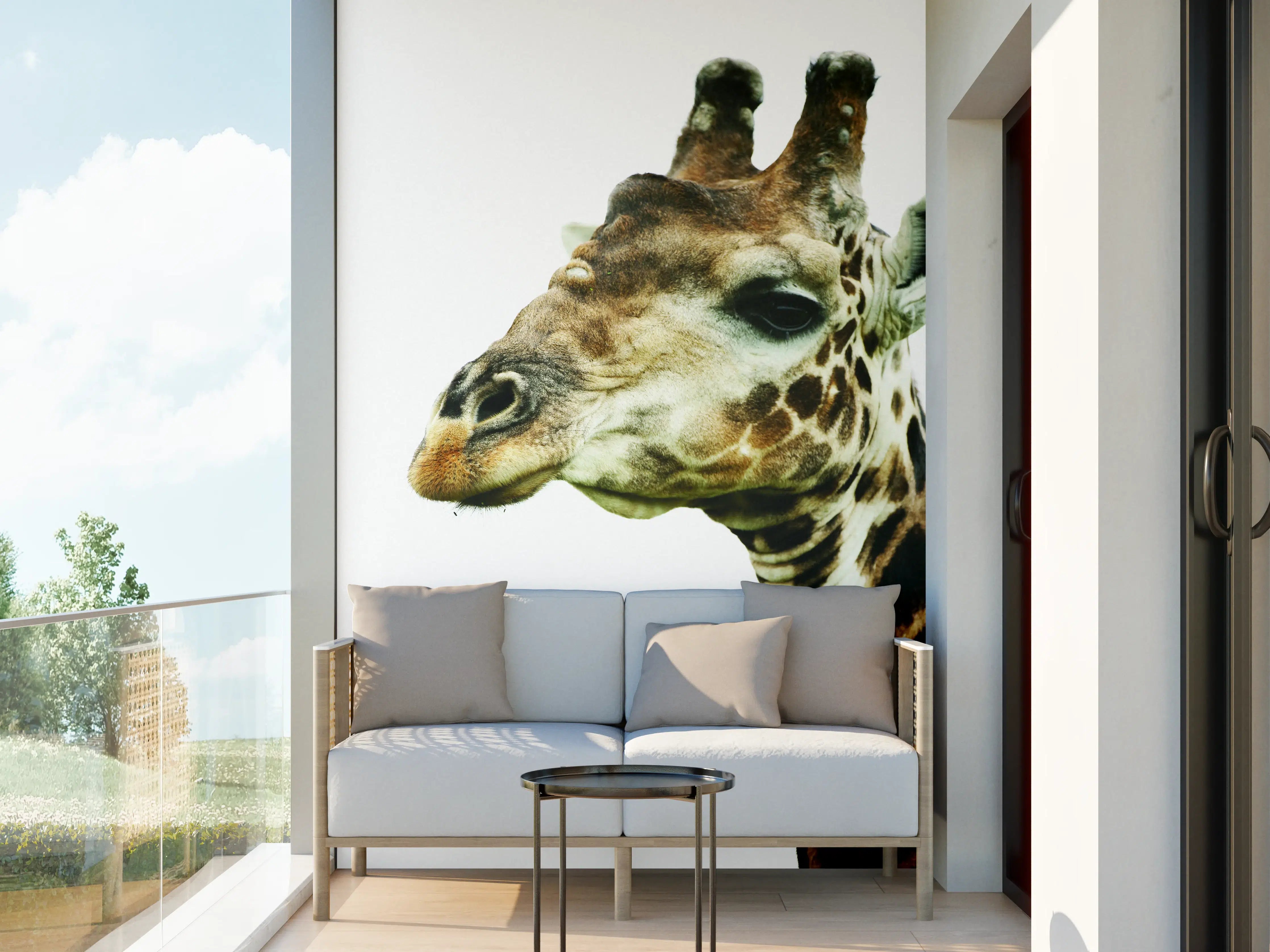 Wandverkleidung außen - Giraffe - Nahaufnahme