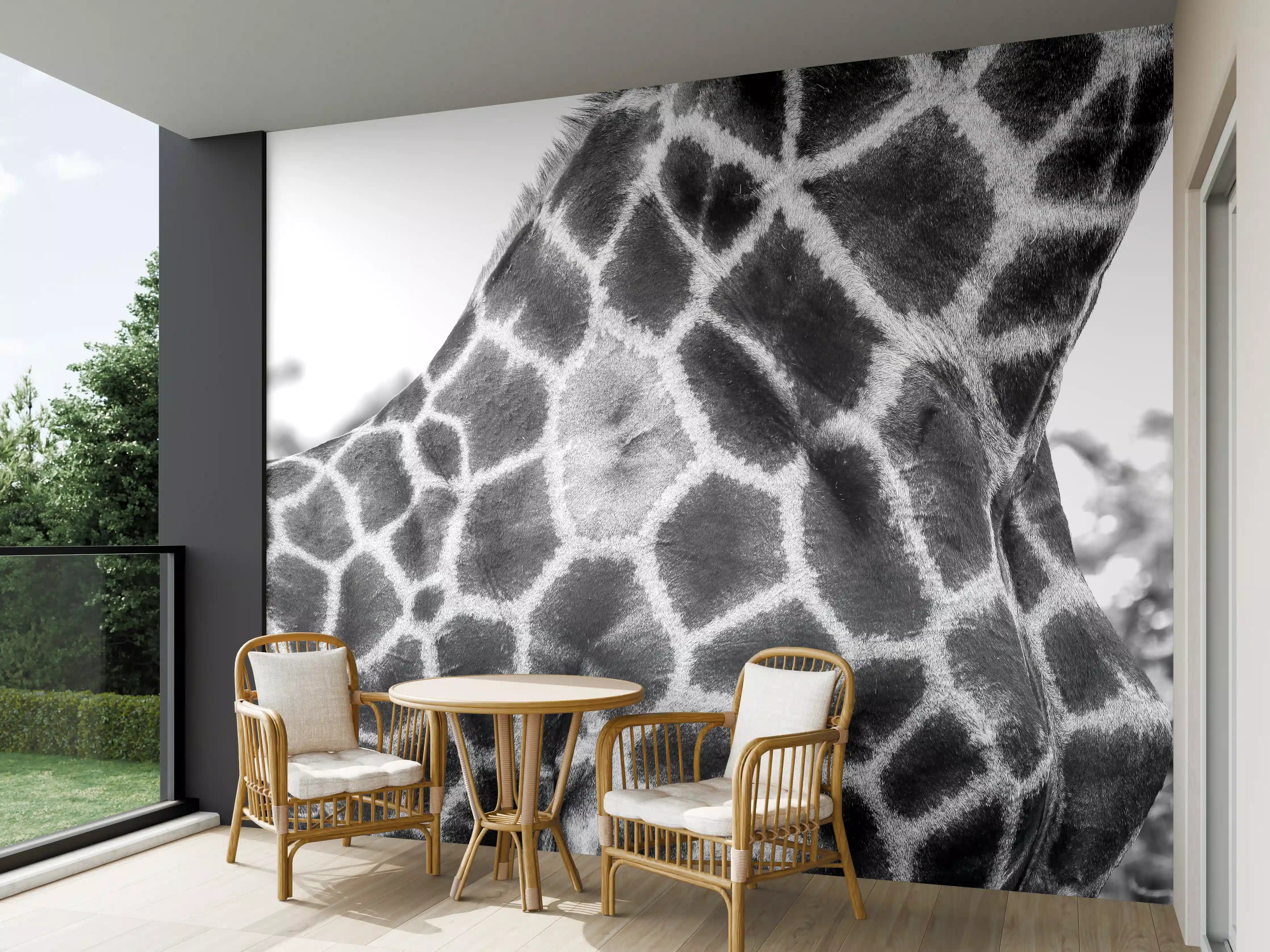 Wandverkleidung außen - Giraffen Oberkörper