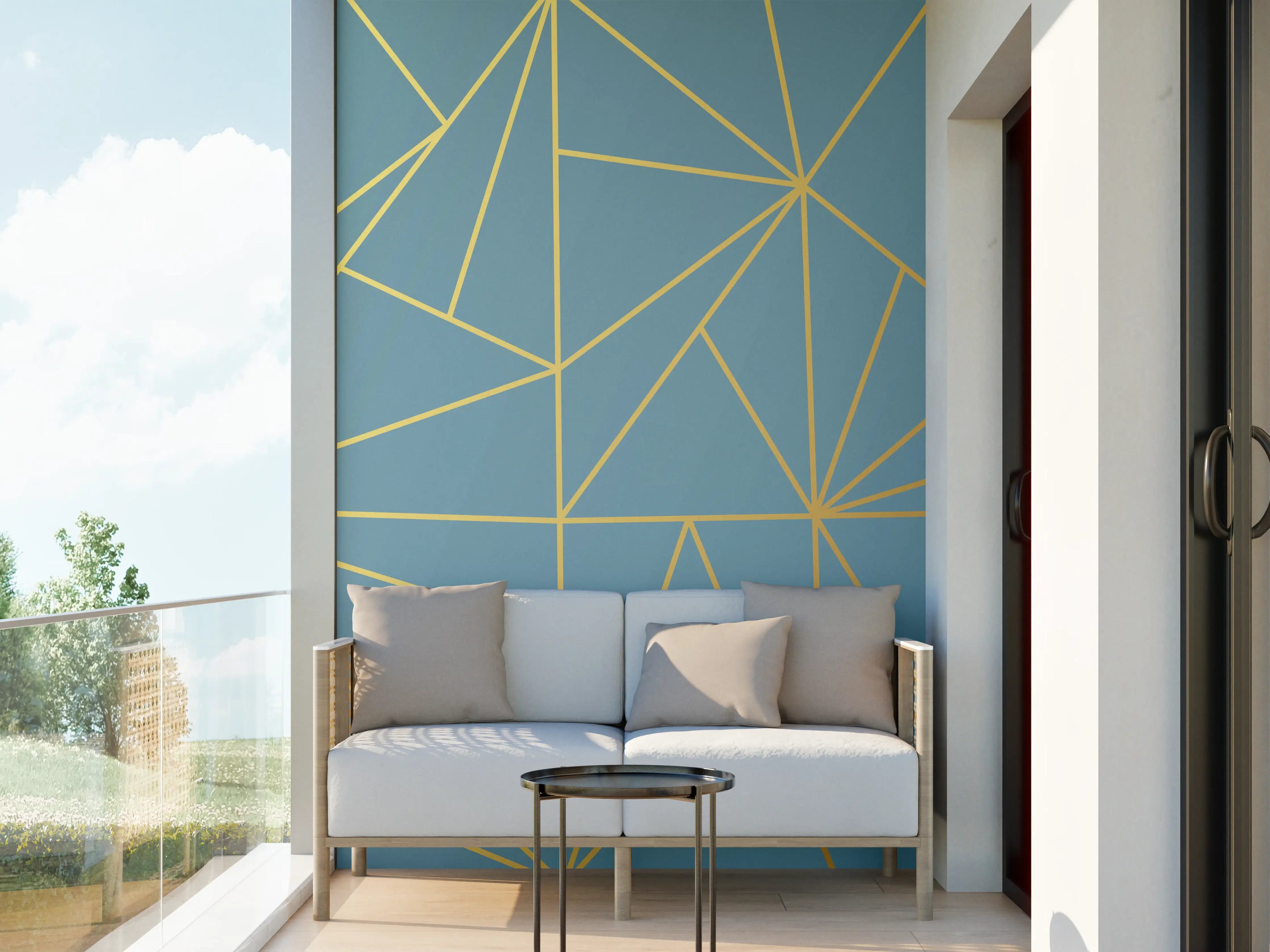Wandverkleidung außen - GoldLine Geometrische Kunst