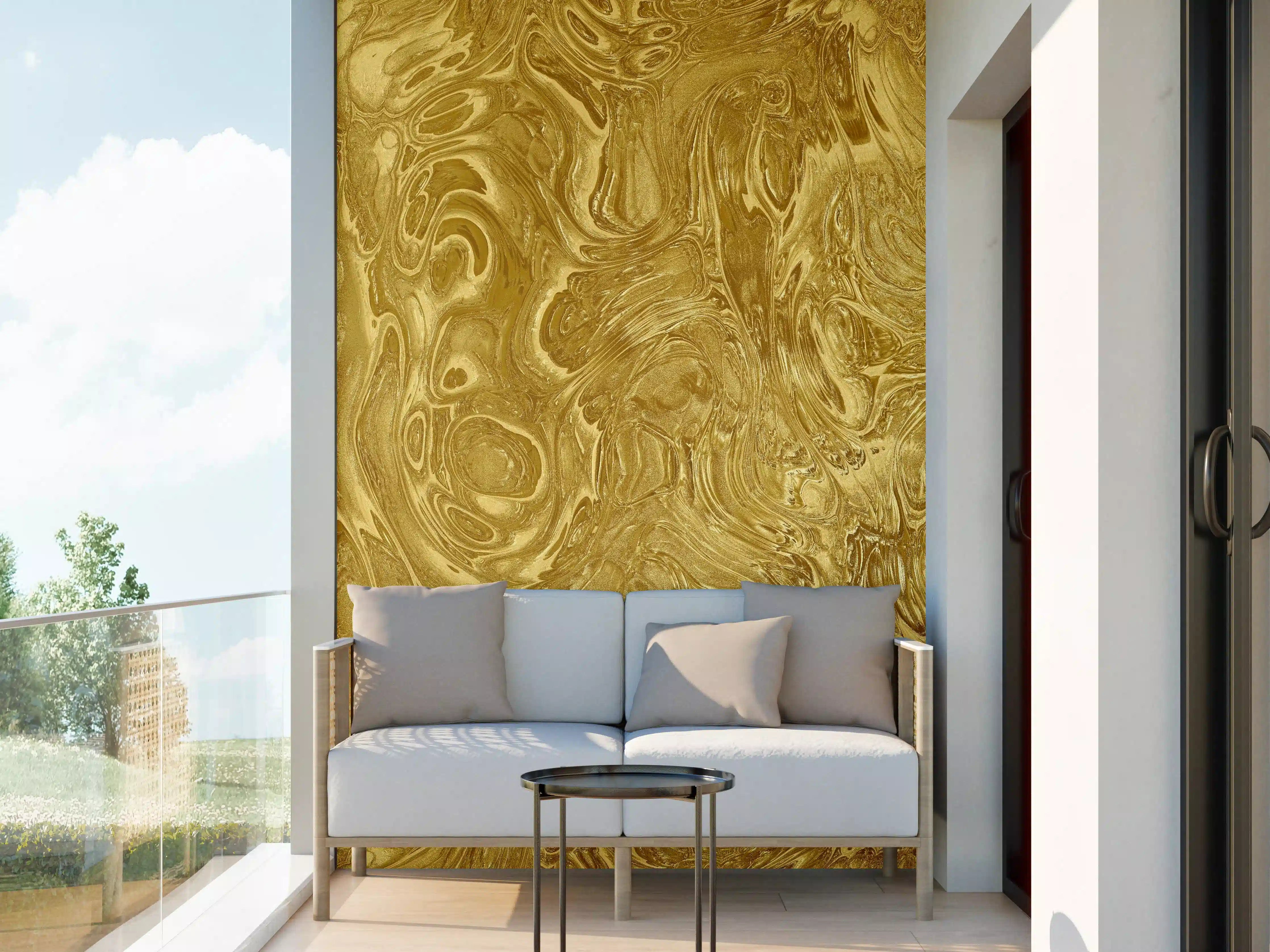 Wandverkleidung außen - Goldene Flüssigkunst - Luxus