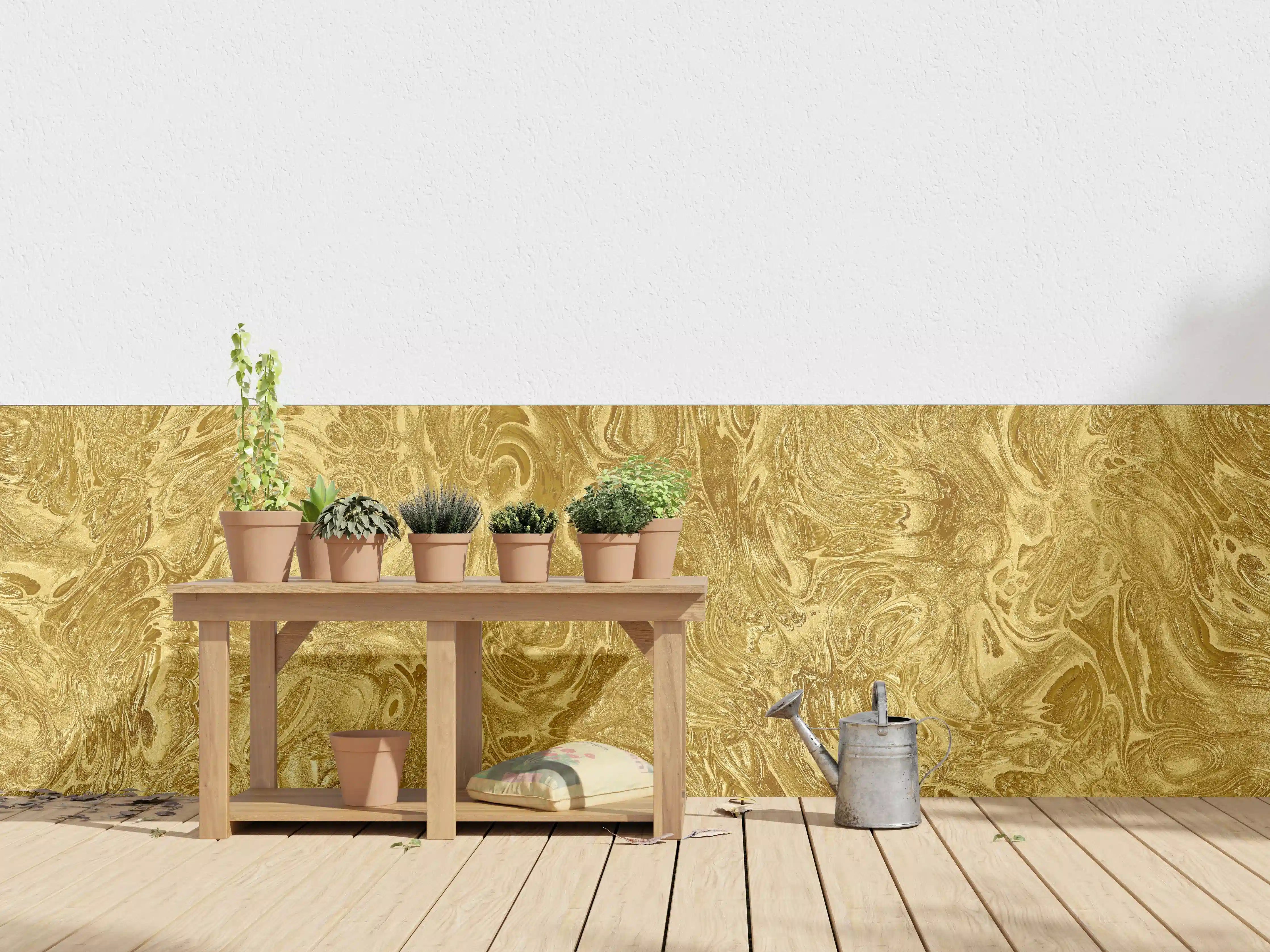 Wandverkleidung außen - Goldene Flüssigkunst - Luxus