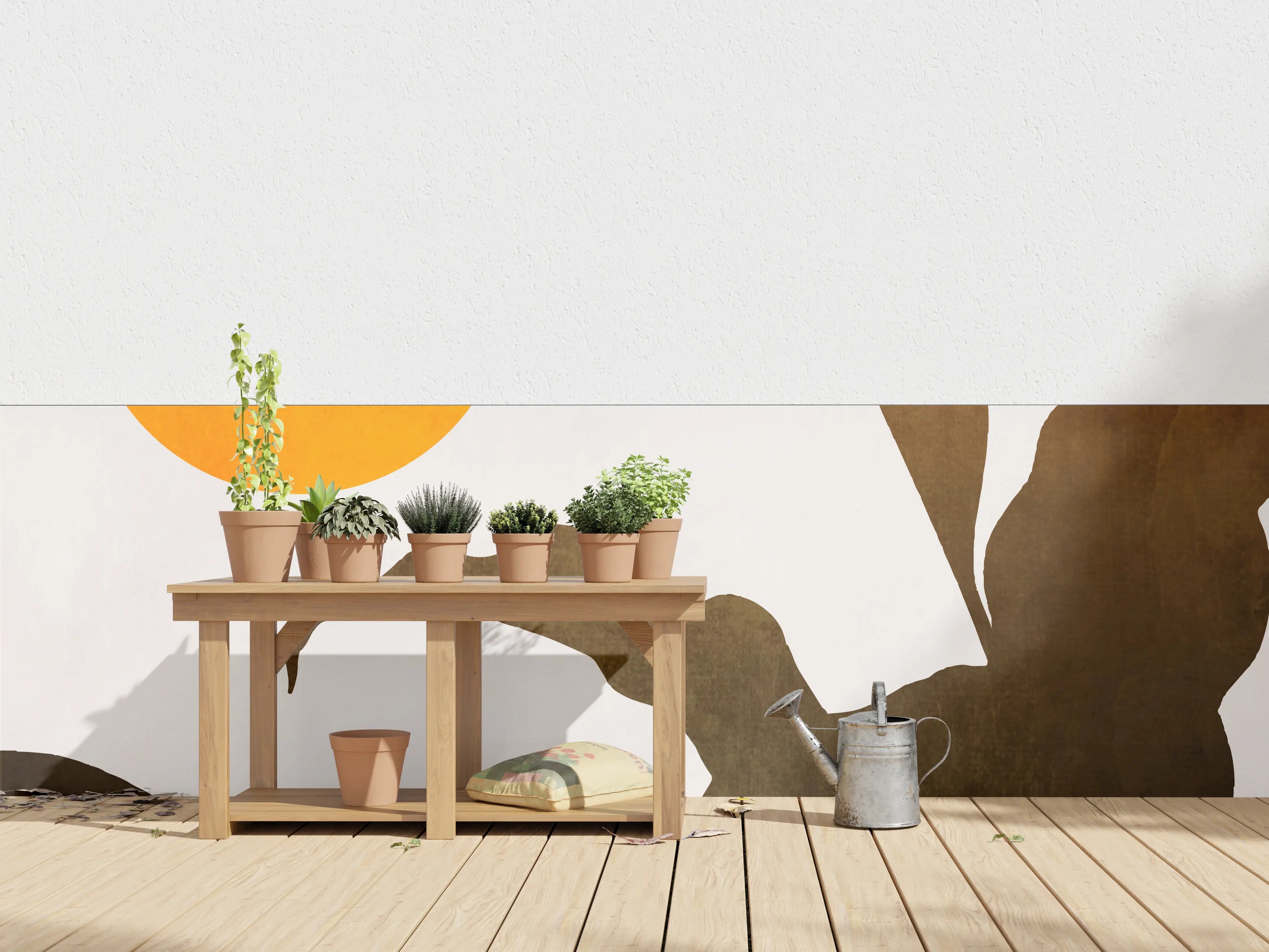 Wandverkleidung außen - Goldene Sonne - Grafik