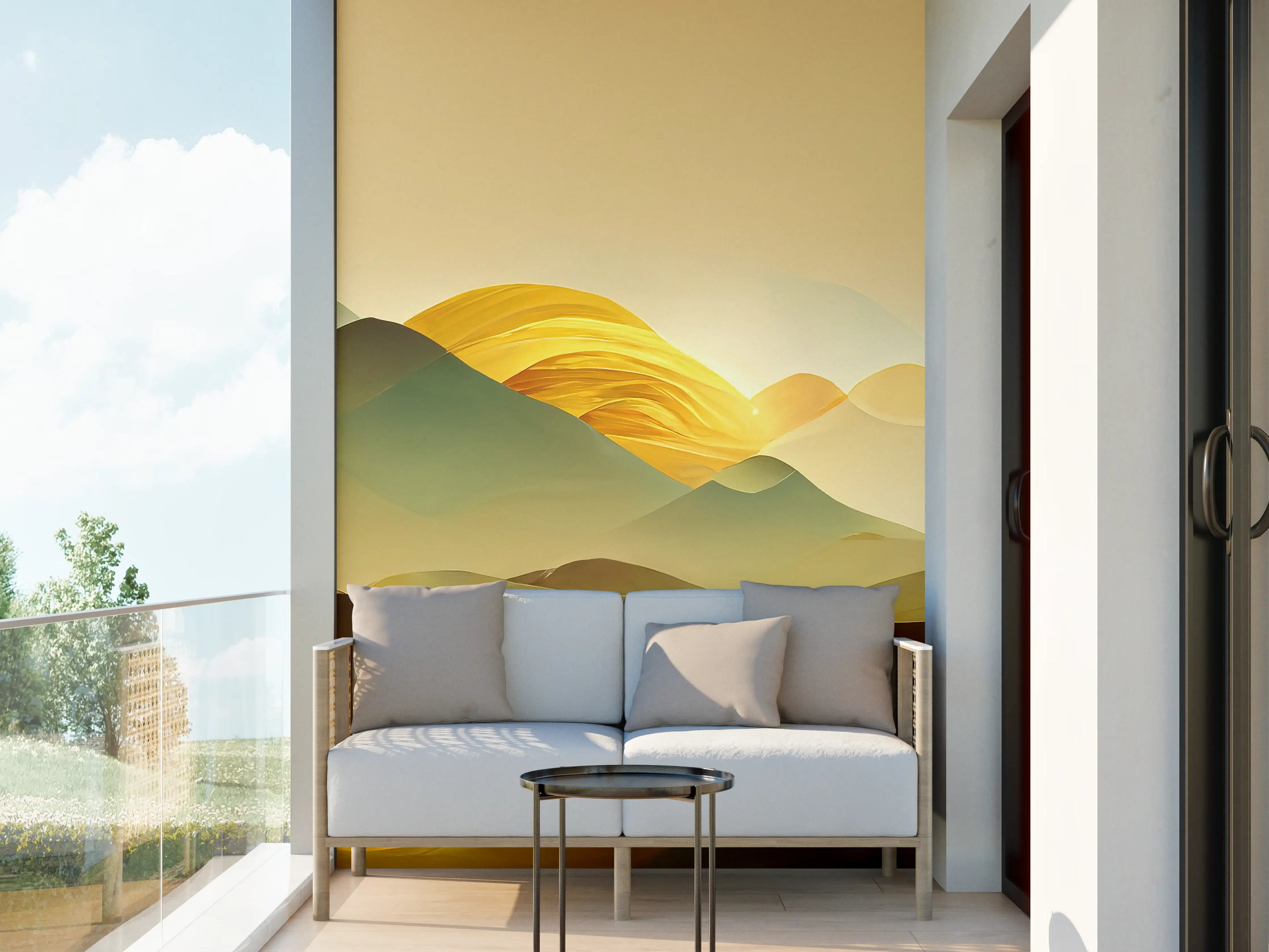 Wandverkleidung außen - Goldene Wüste - Illustration  